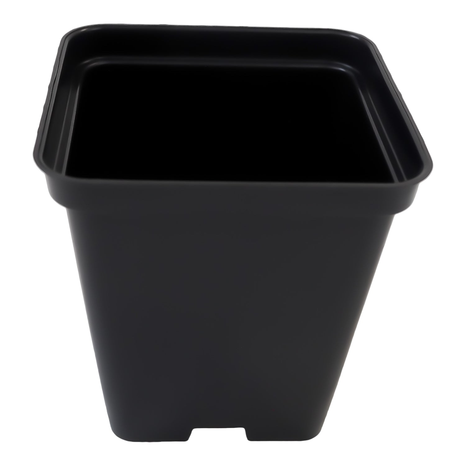 9cm Square Black Plastic Plant Pot - 0.5L