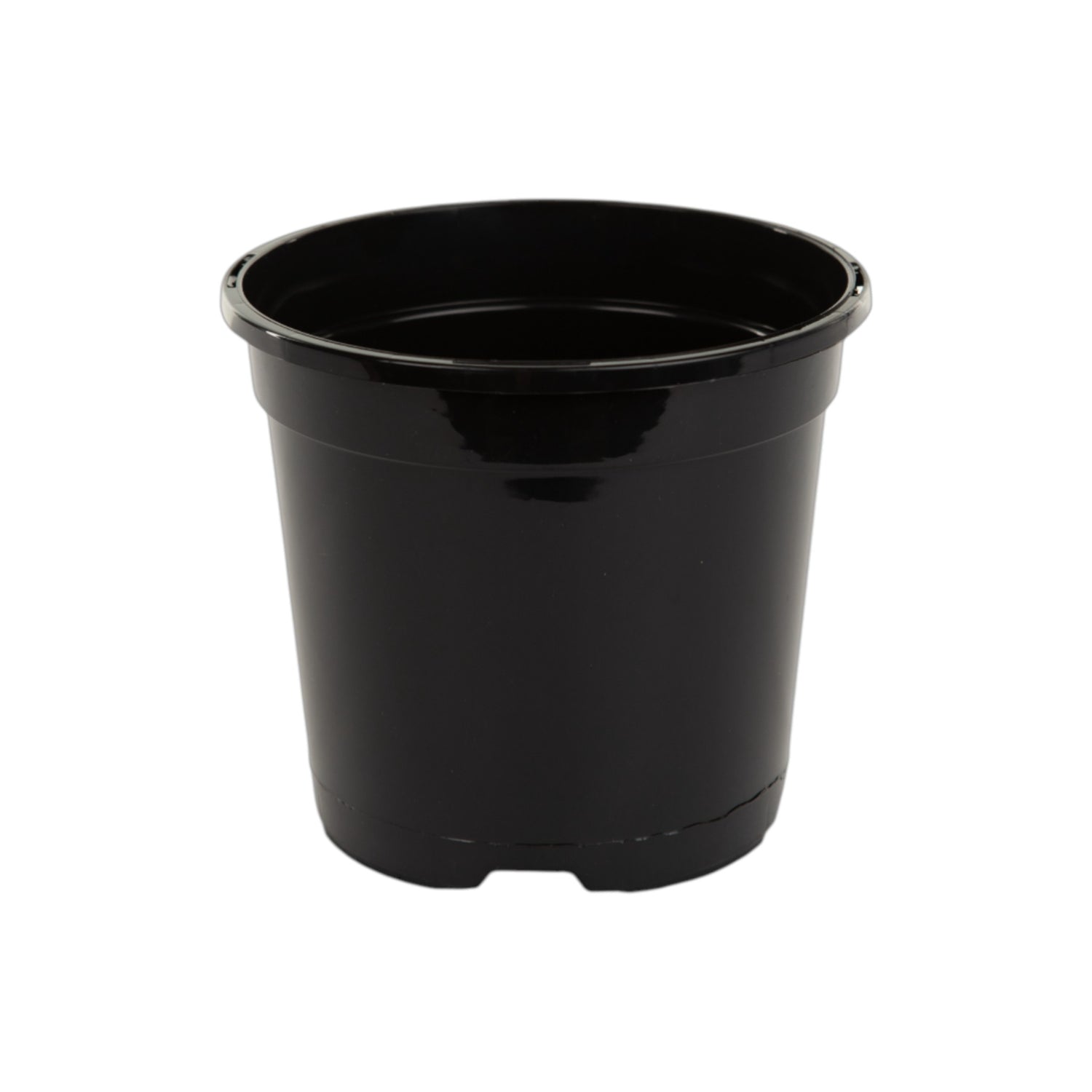 AEROPLAS 1.5ltr Slotted (40mm) Round Container Pot BLACK