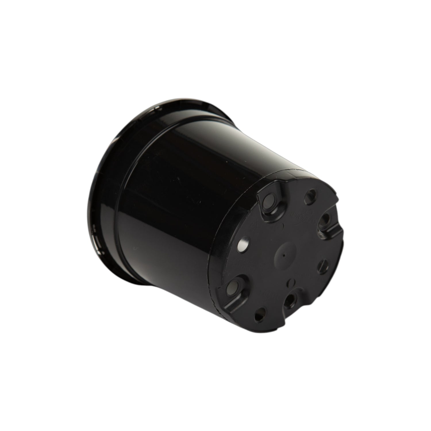 AEROPLAS 1.5ltr Slotted (40mm) Round Container Pot BLACK