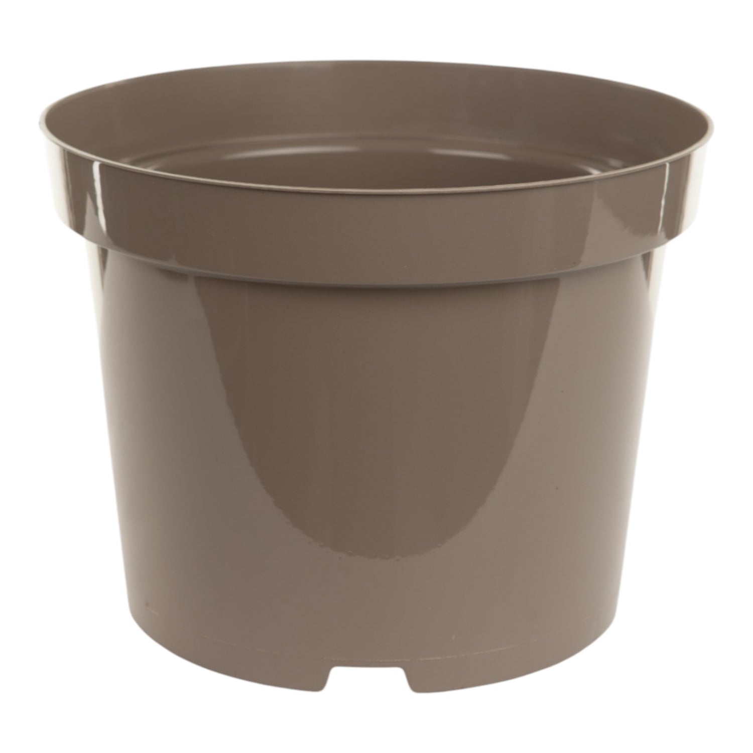 AEROPLAS 10ltr Non-Slotted Round Container Pot TAUPE
