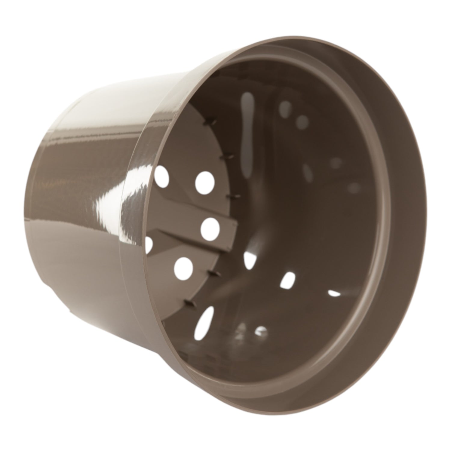 AEROPLAS 10ltr Non-Slotted Round Container Pot TAUPE