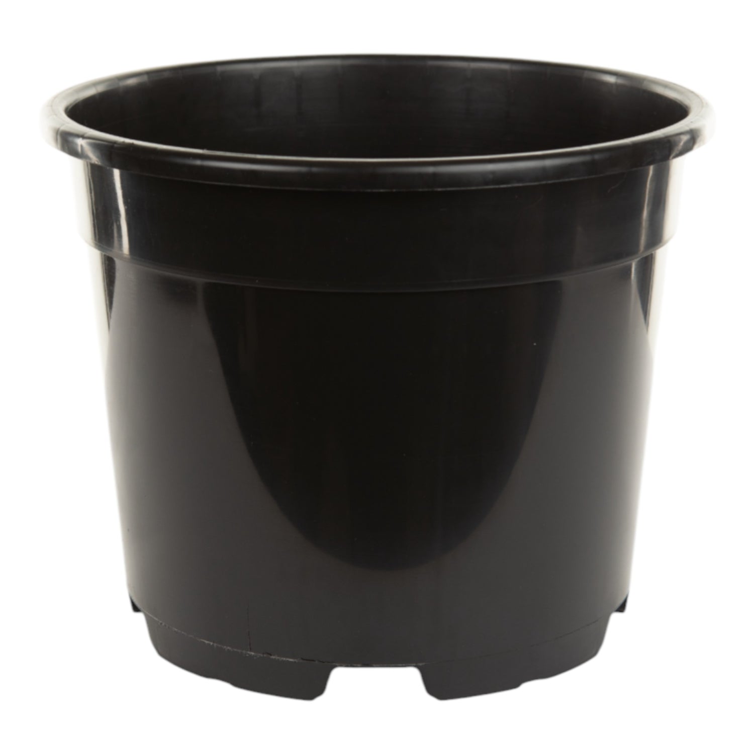 AEROPLAS 12ltr Non-Slotted Round Container Pot BLACK