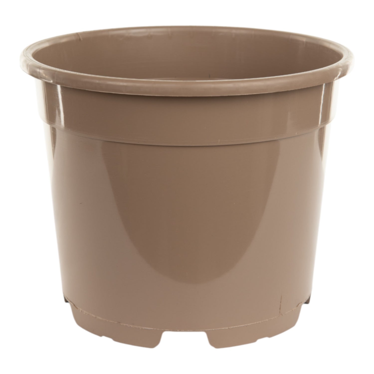 AEROPLAS 12ltr Non-Slotted Round Container Pot TAUPE