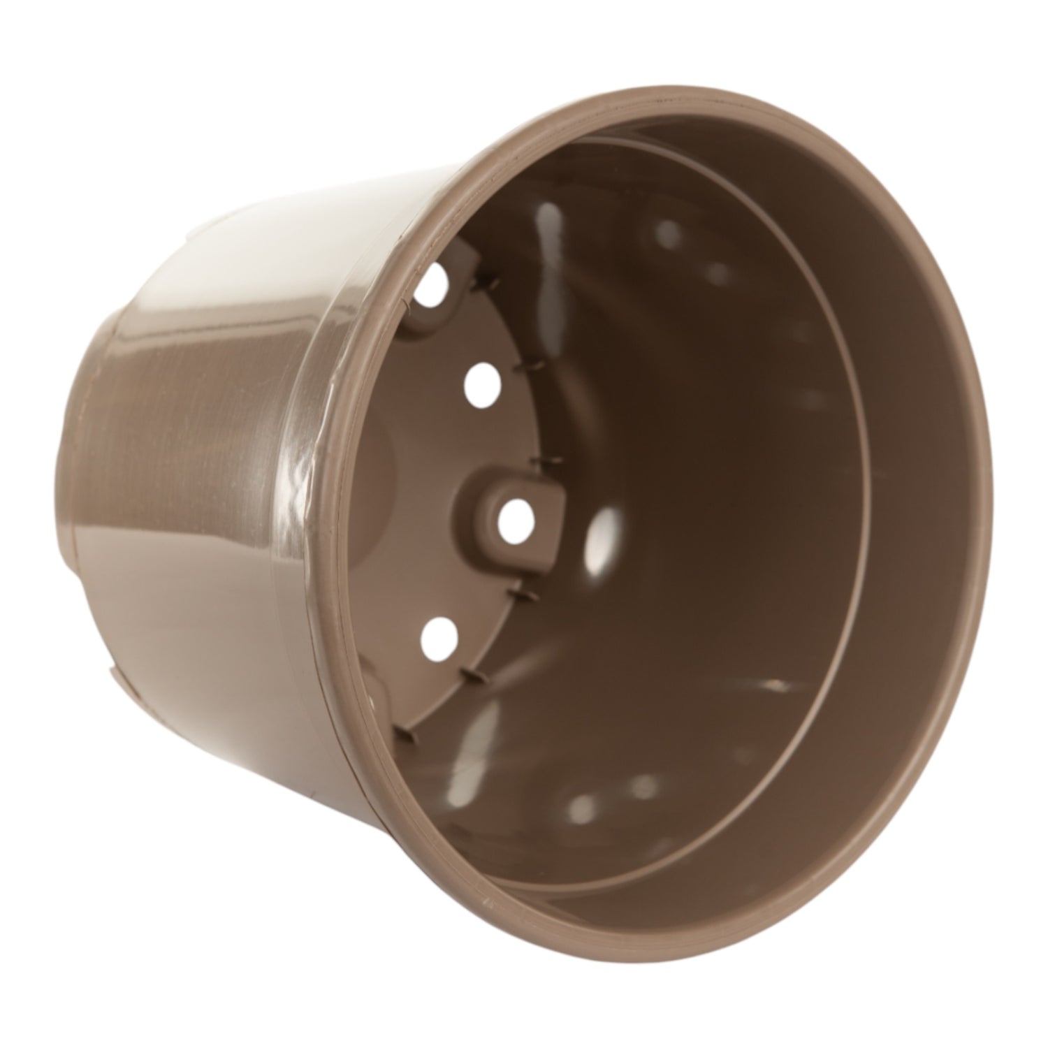 AEROPLAS 12ltr Non-Slotted Round Container Pot TAUPE