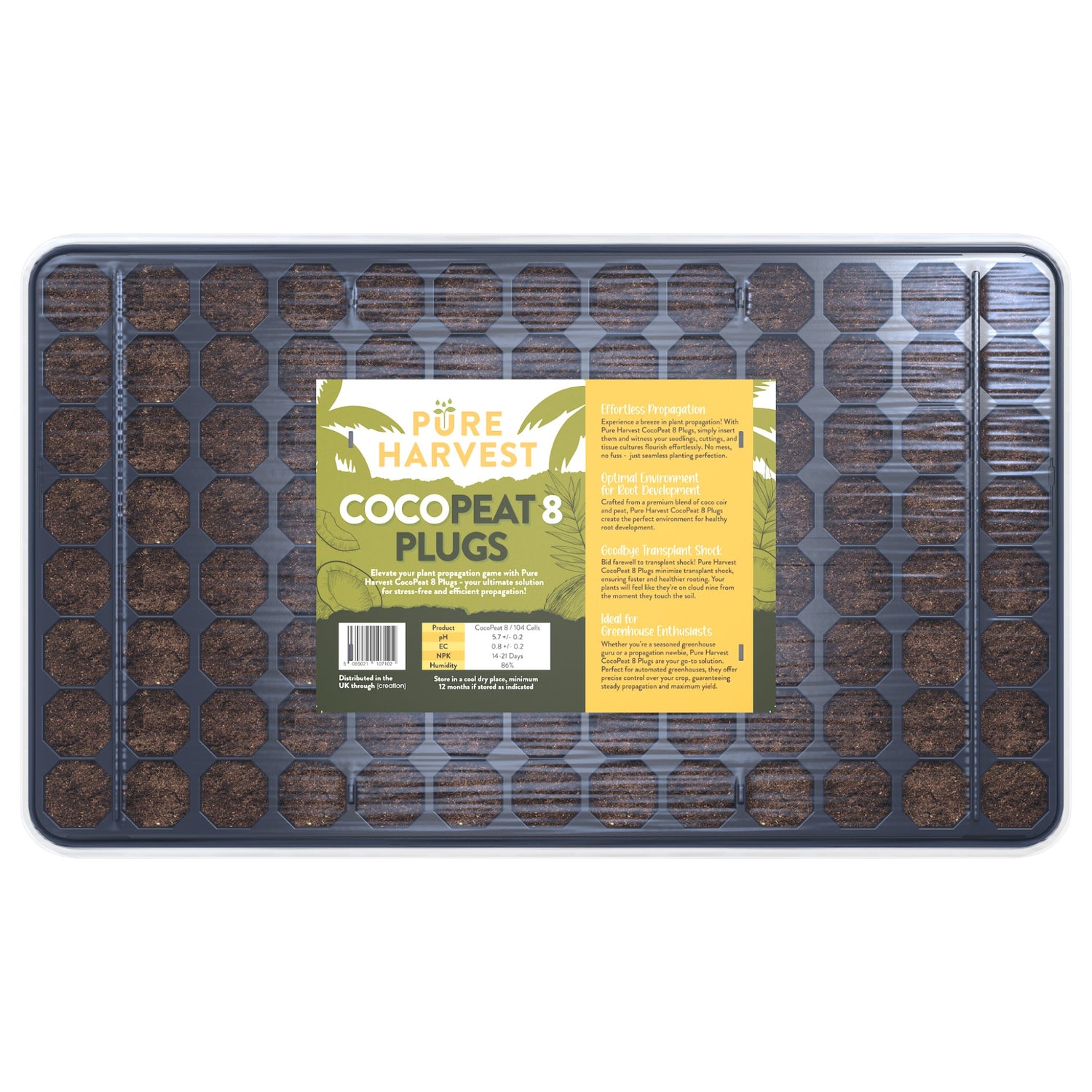 Pure Harvest CocoPeat 8 - 104 Plug Tray