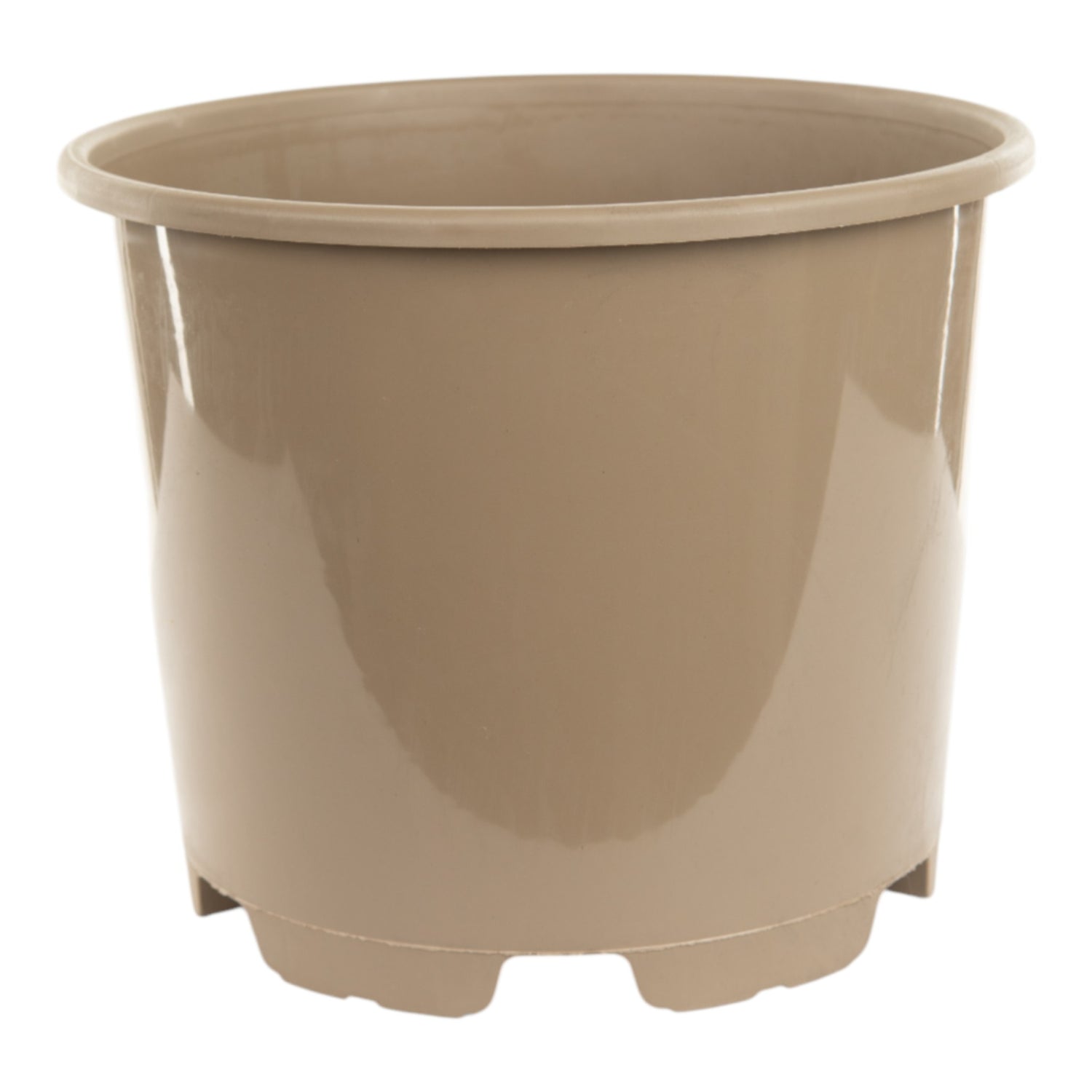 AEROPLAS 15ltr Non-Slotted Round Container Pot TAUPE