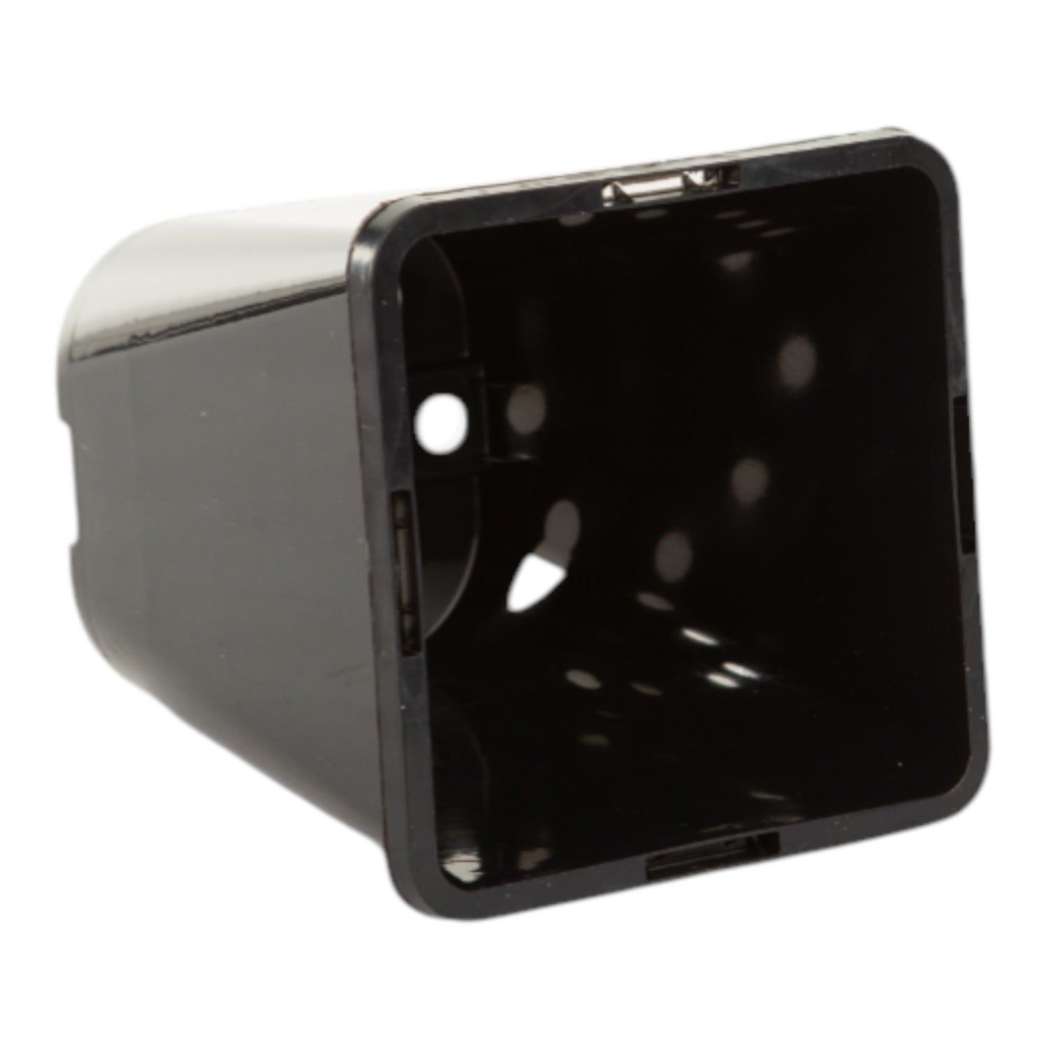 AEROPLAS 1ltr Slotted (25mm) Square Round BLACK (net of 88)