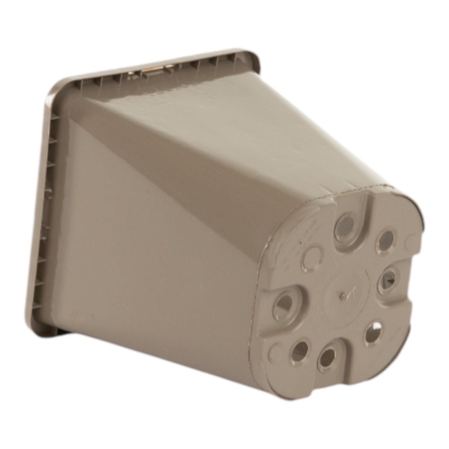 AEROPLAS 1ltr Slotted (25mm) Square Round TAUPE (net of 88)
