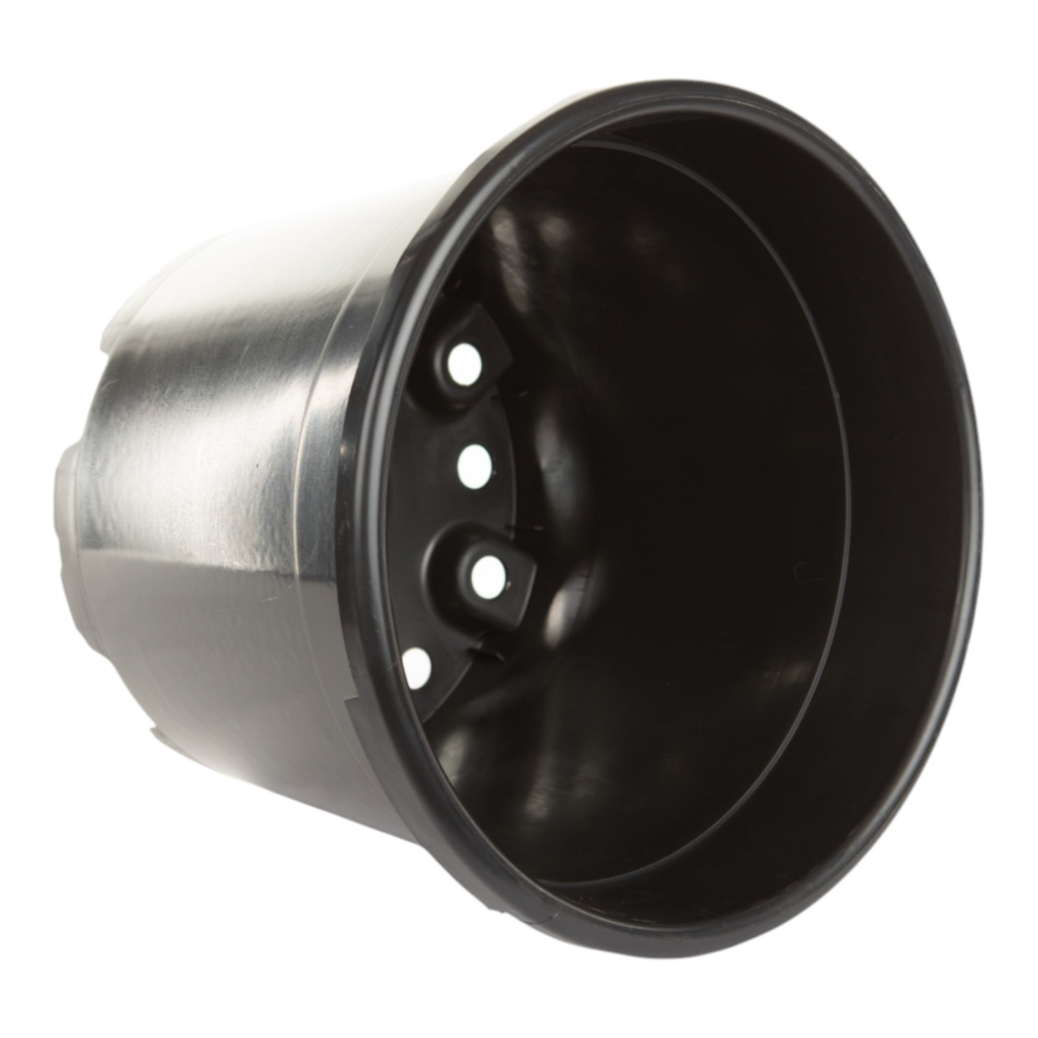 AEROPLAS 20ltr Non-Slotted Round Container Pot BLACK