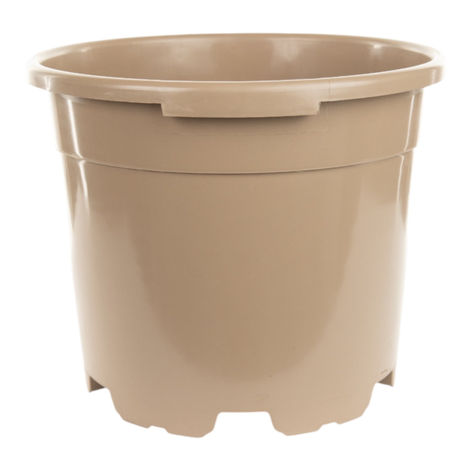 AEROPLAS 20ltr Non-Slotted Round Container Pot TAUPE