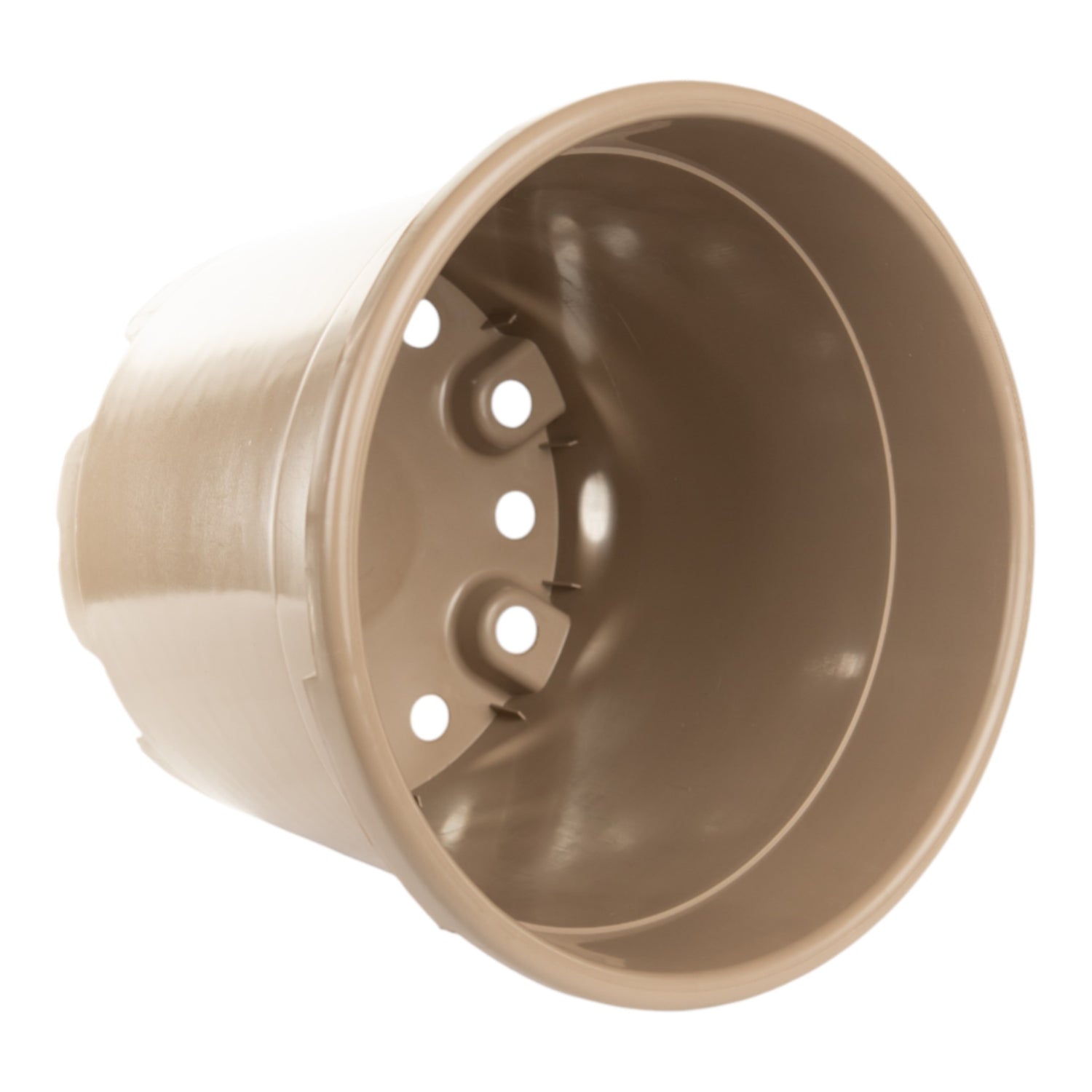 AEROPLAS 20ltr Non-Slotted Round Container Pot TAUPE