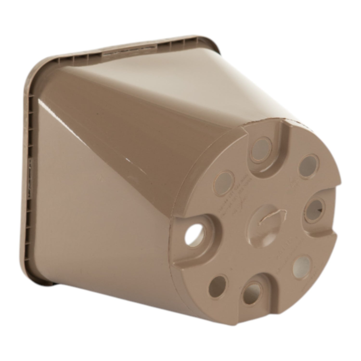 AEROPLAS 2ltr Slotted (25mm) Square Round TAUPE (net of 70)