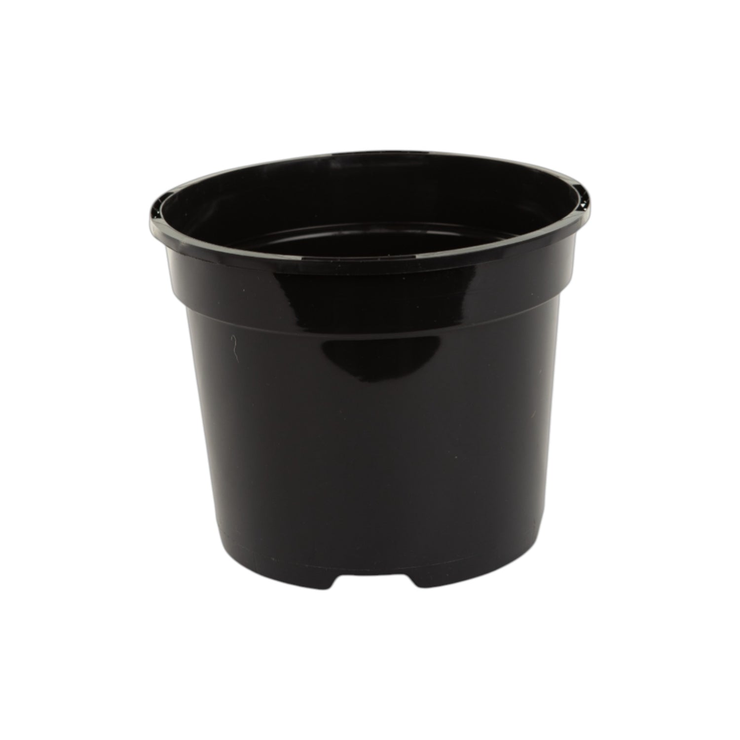 AEROPLAS 3ltr Slotted (40mm) Round Container Pot BLACK