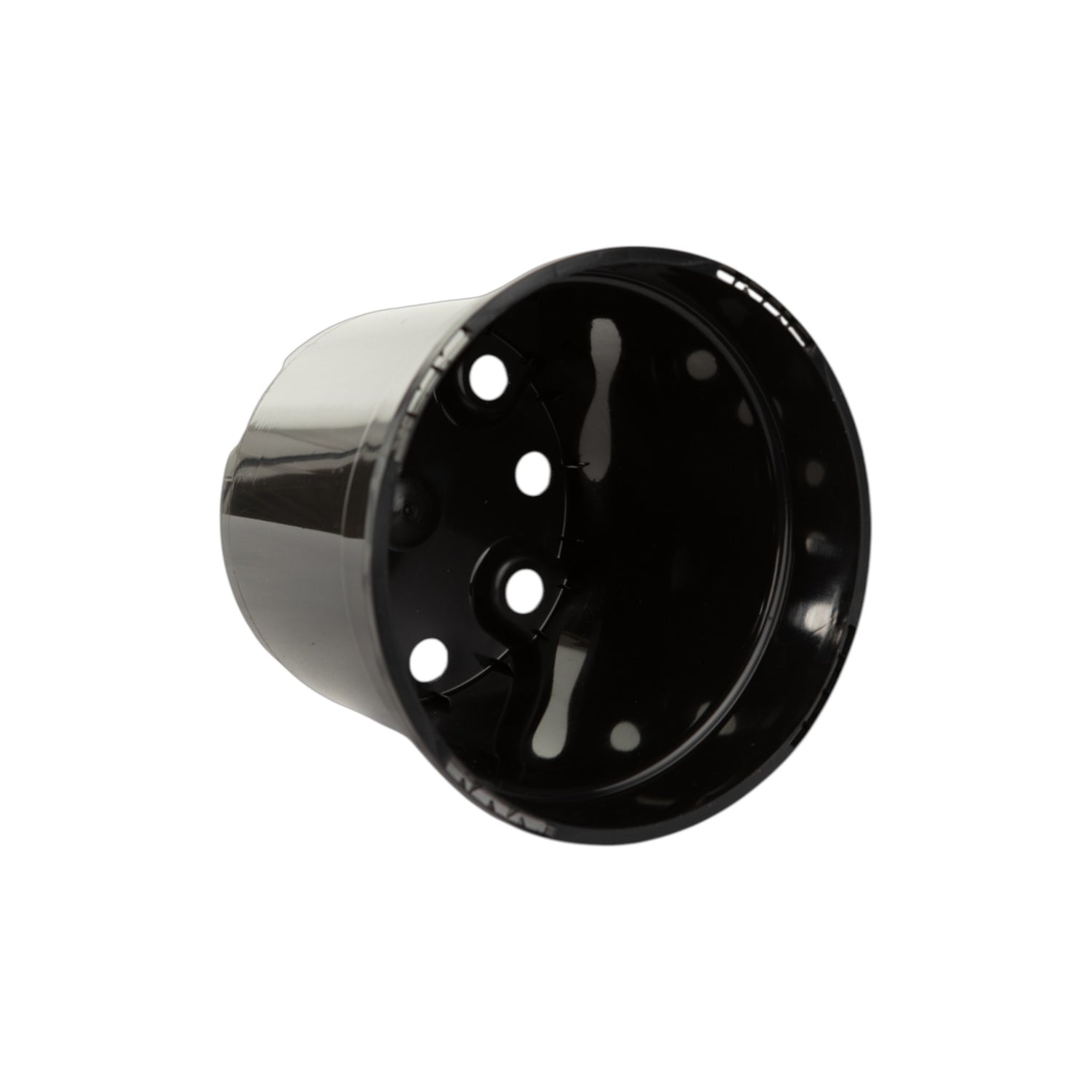 AEROPLAS 3ltr Slotted (40mm) Round Container Pot BLACK