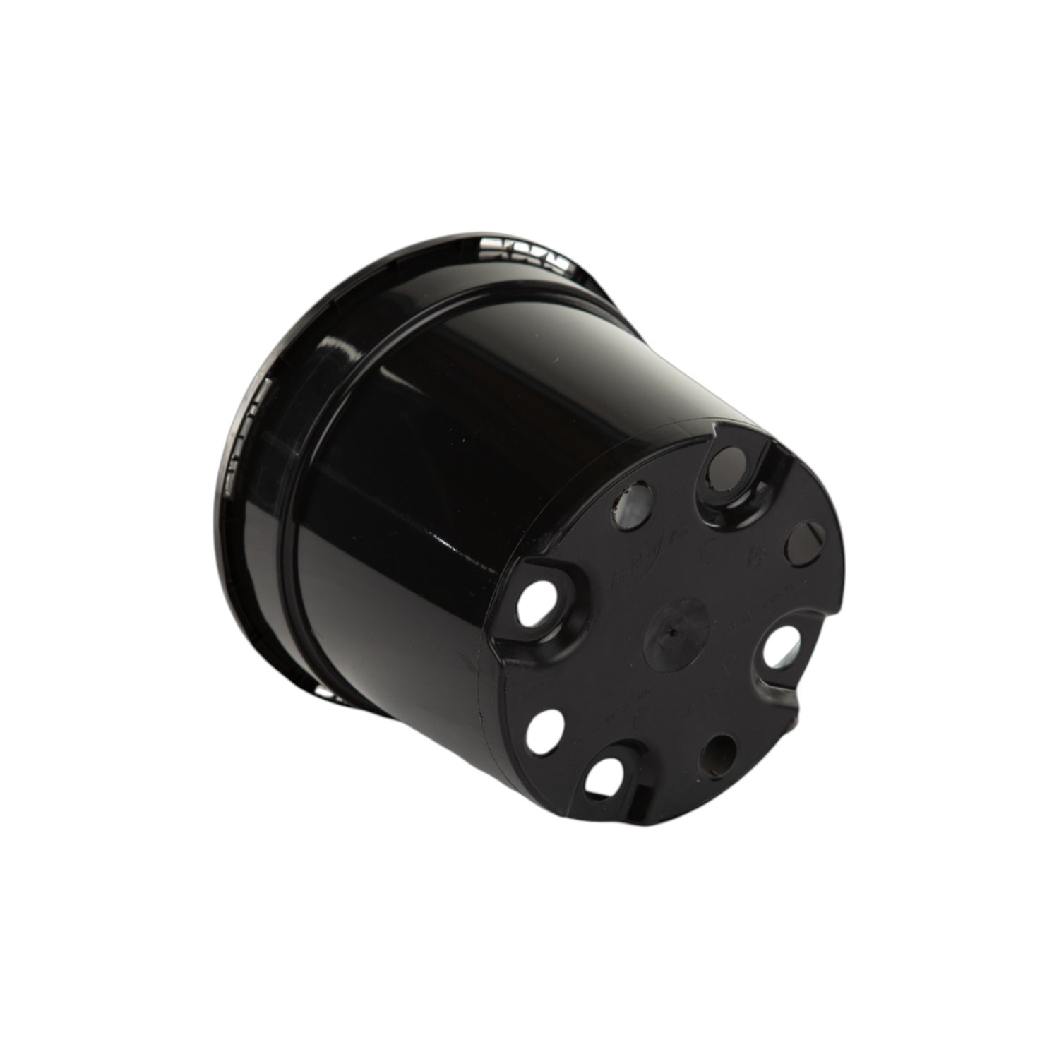 AEROPLAS 3ltr Slotted (40mm) Round Container Pot BLACK