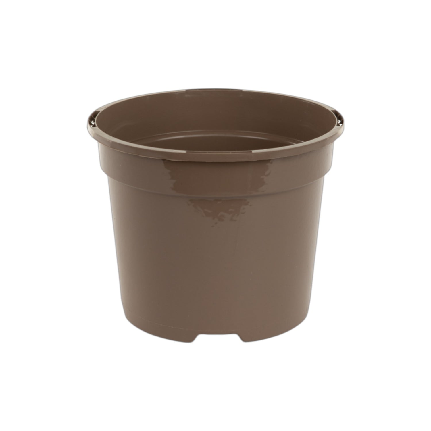 AEROPLAS 3ltr Slotted (40mm) Round Container Pot TAUPE