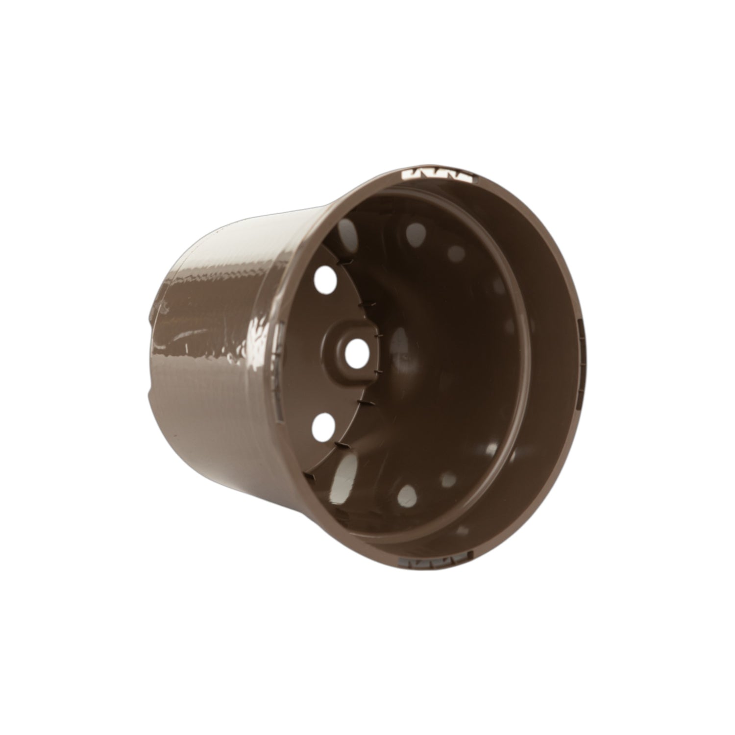 AEROPLAS 3ltr Slotted (40mm) Round Container Pot TAUPE