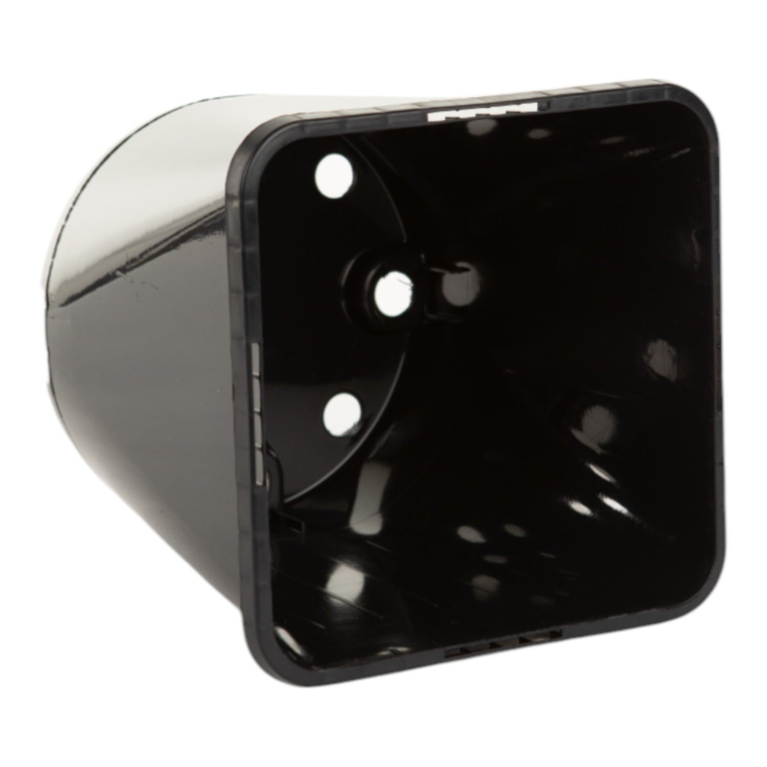 AEROPLAS 3ltr Slotted (40mm) Square Round BLACK (net of 46)