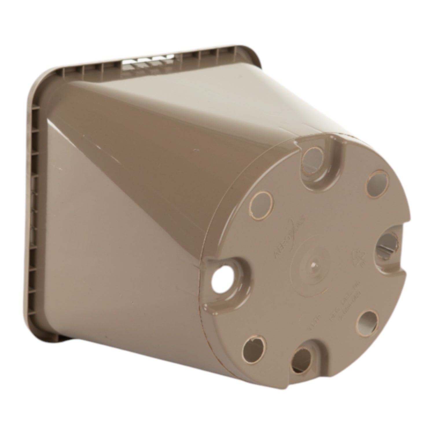 AEROPLAS 3ltr Slotted (40mm) Square Round TAUPE (net of 46)