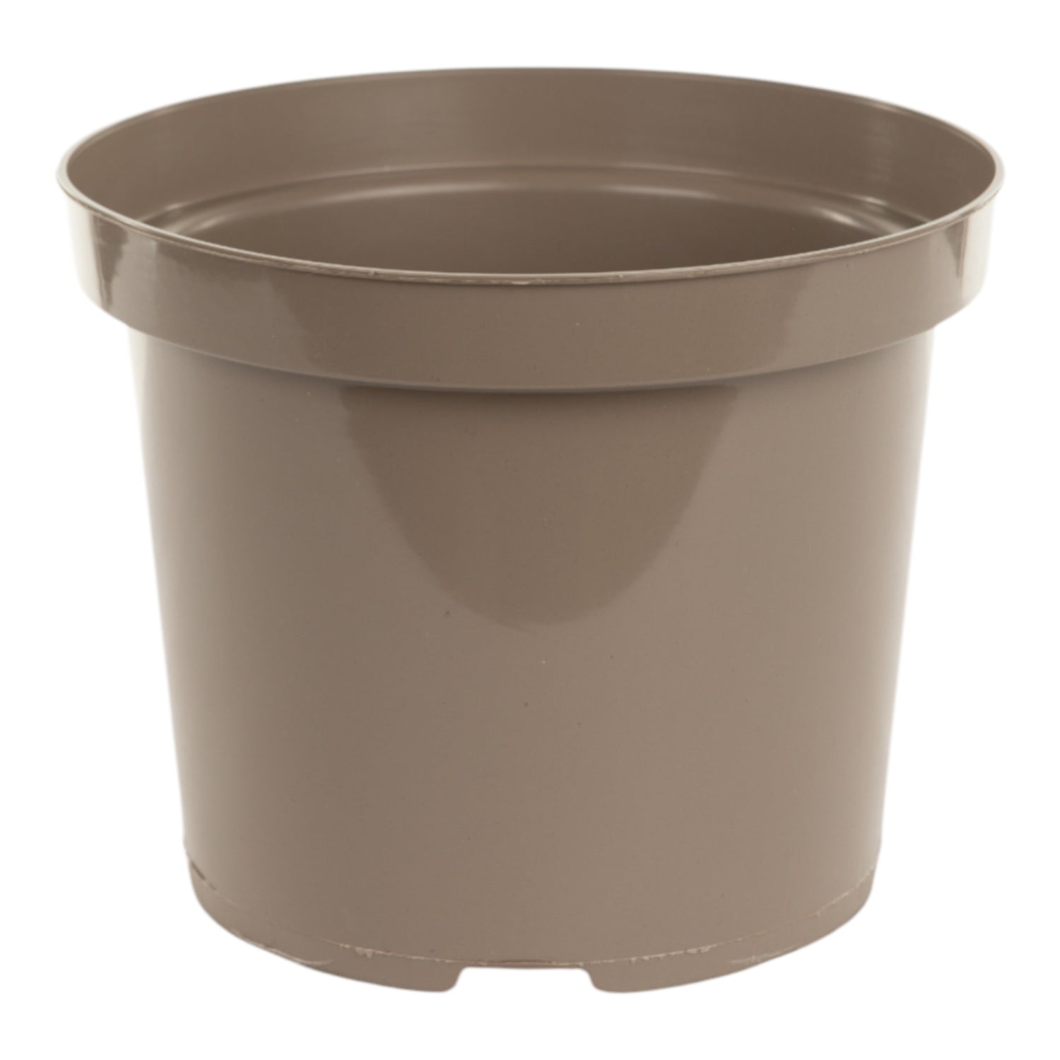 AEROPLAS 4ltr Non-Slotted Round Container Pot TAUPE