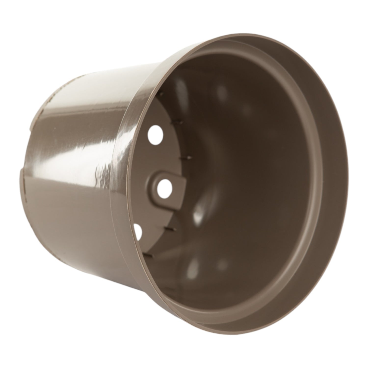 AEROPLAS 4ltr Non-Slotted Round Container Pot TAUPE