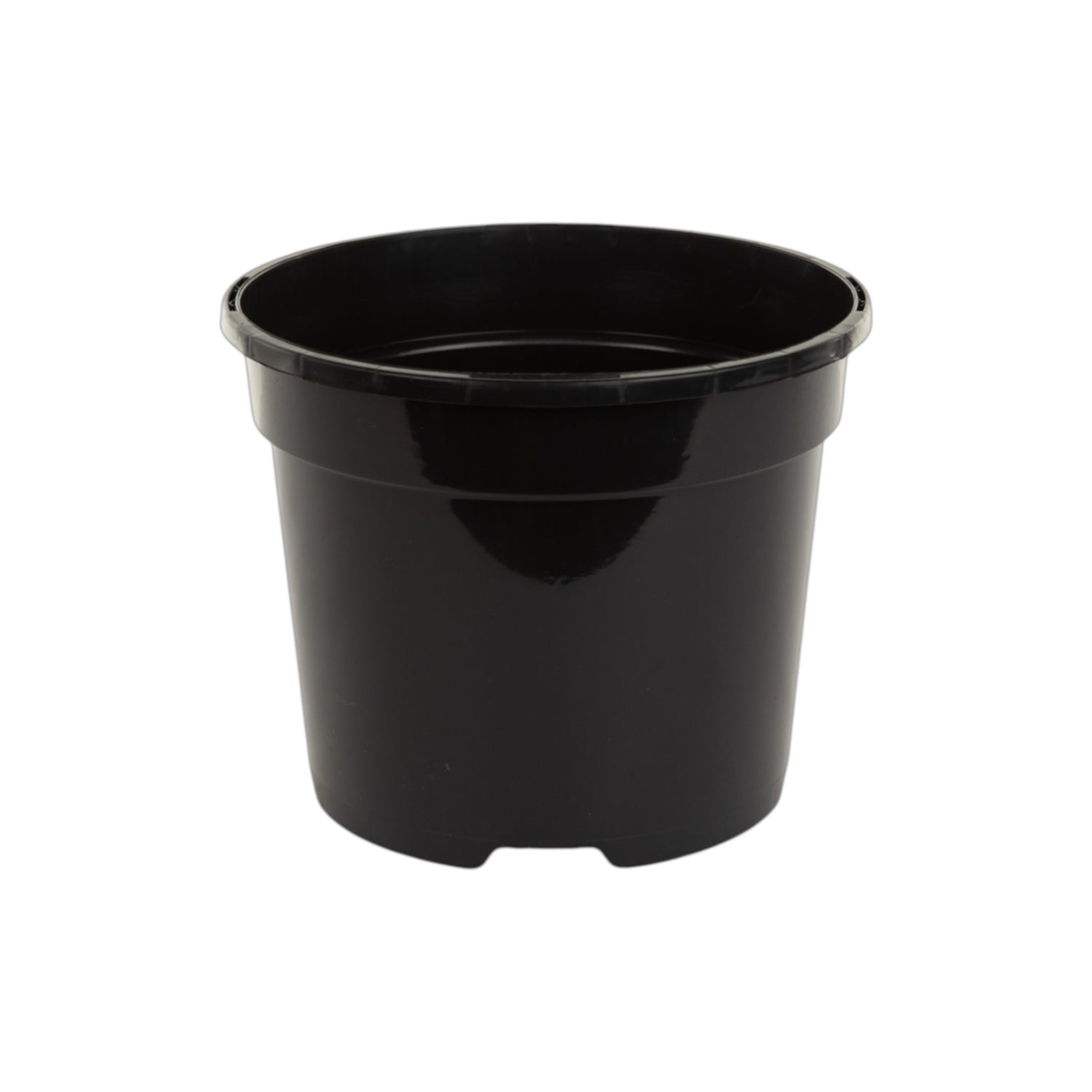 AEROPLAS 5ltr Slotted (40mm) Round Container Pot BLACK