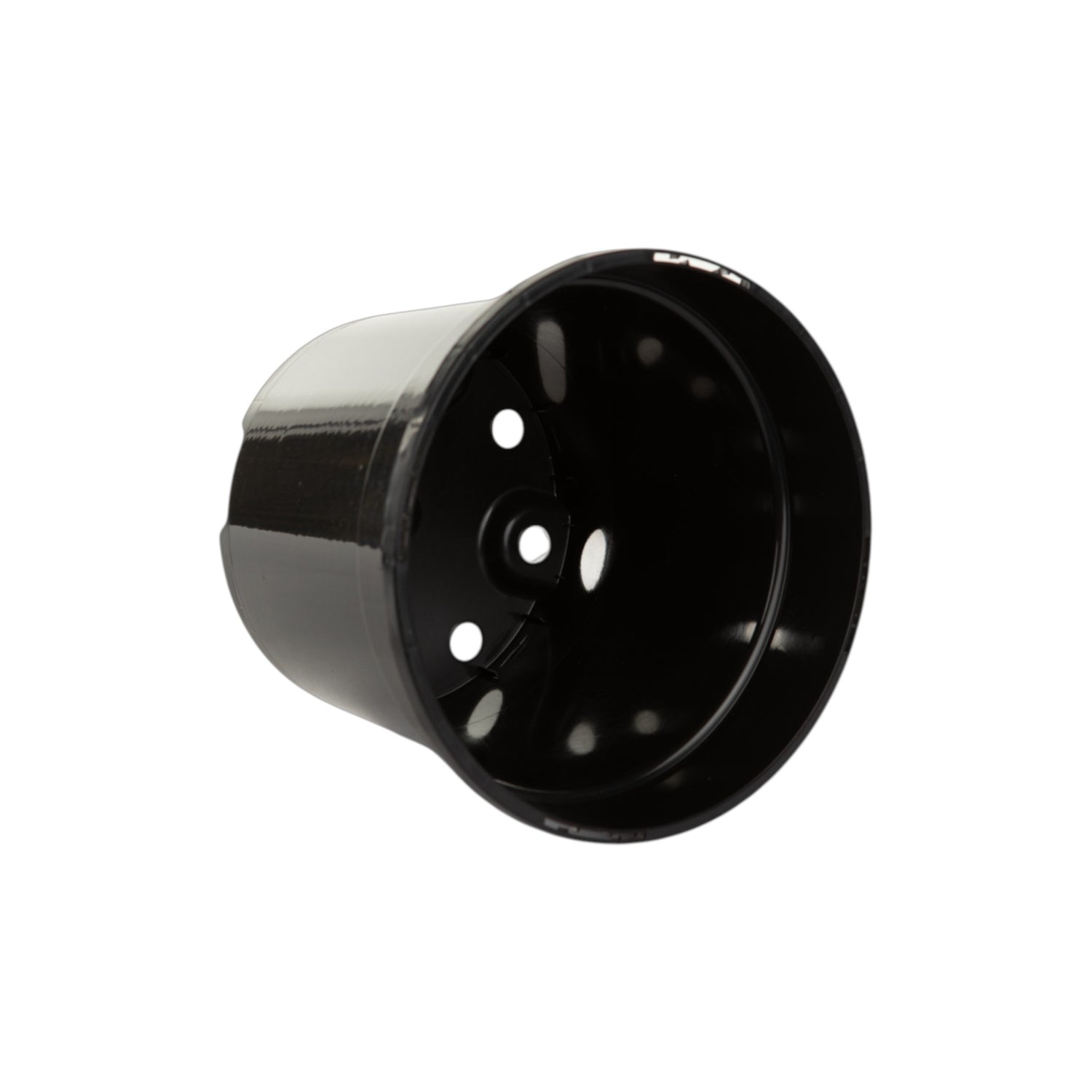 AEROPLAS 5ltr Slotted (40mm) Round Container Pot BLACK