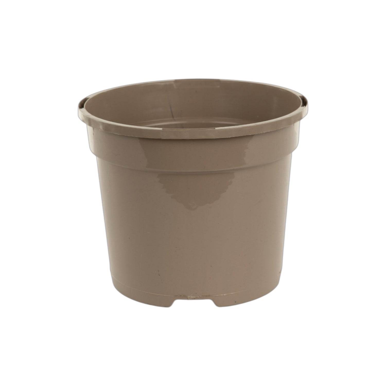 AEROPLAS 5ltr Slotted (40mm) Round Container Pot TAUPE