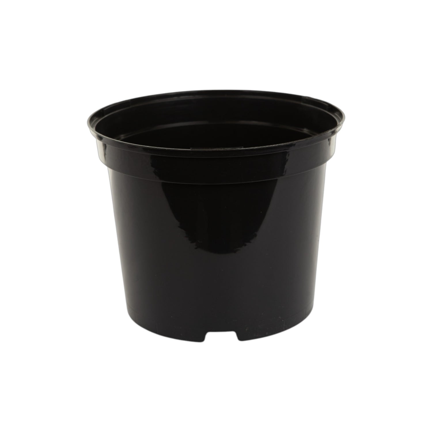 AEROPLAS 7.5ltr Slotted (40mm) Round Container Pot BLACK