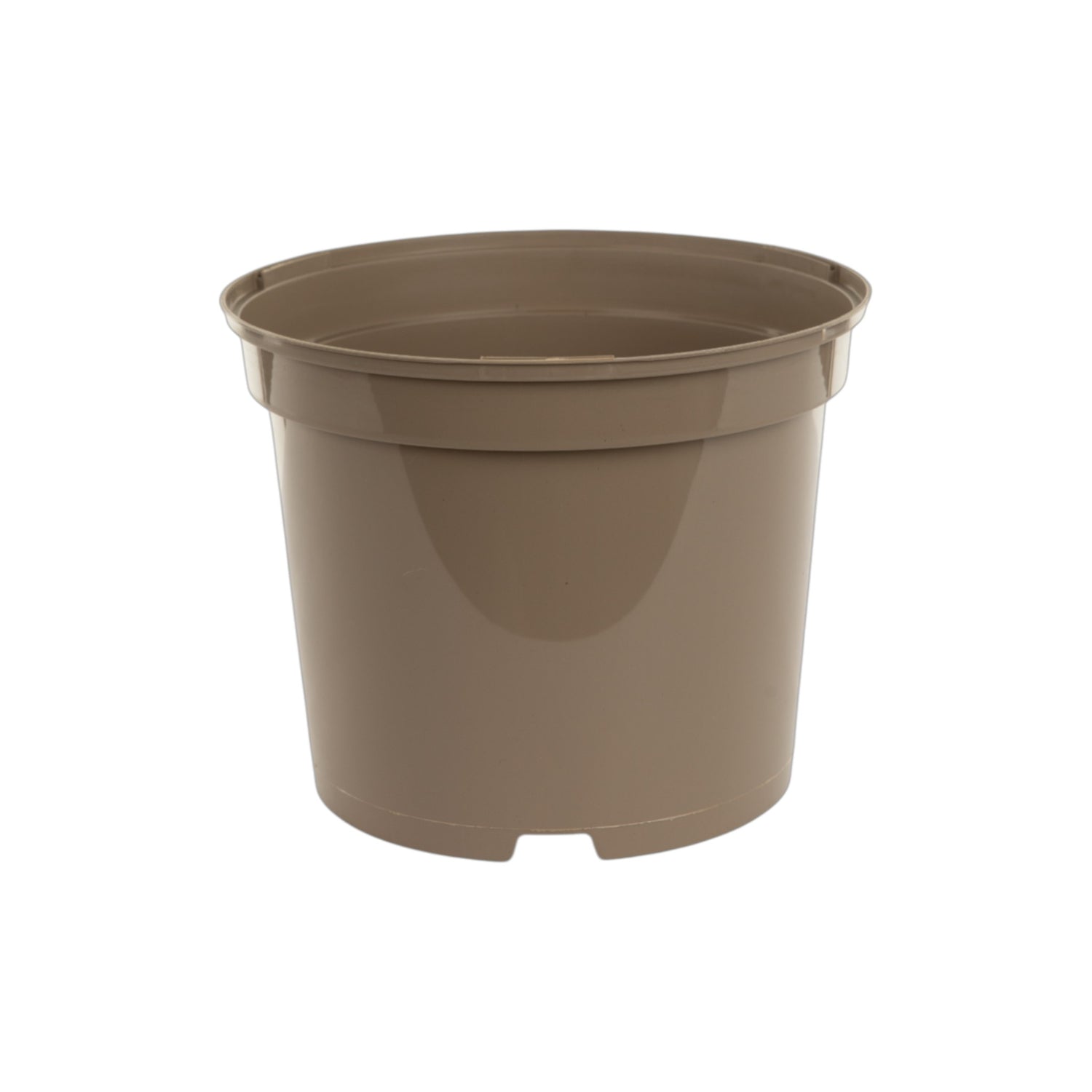 AEROPLAS 7.5ltr Slotted (40mm) Round Container Pot TAUPE