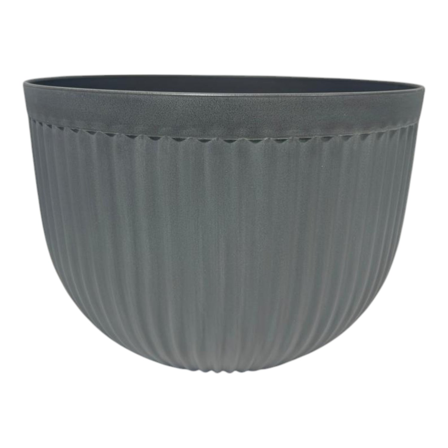 GROWERS OWN 15" Grey Fluted Bowl Planter