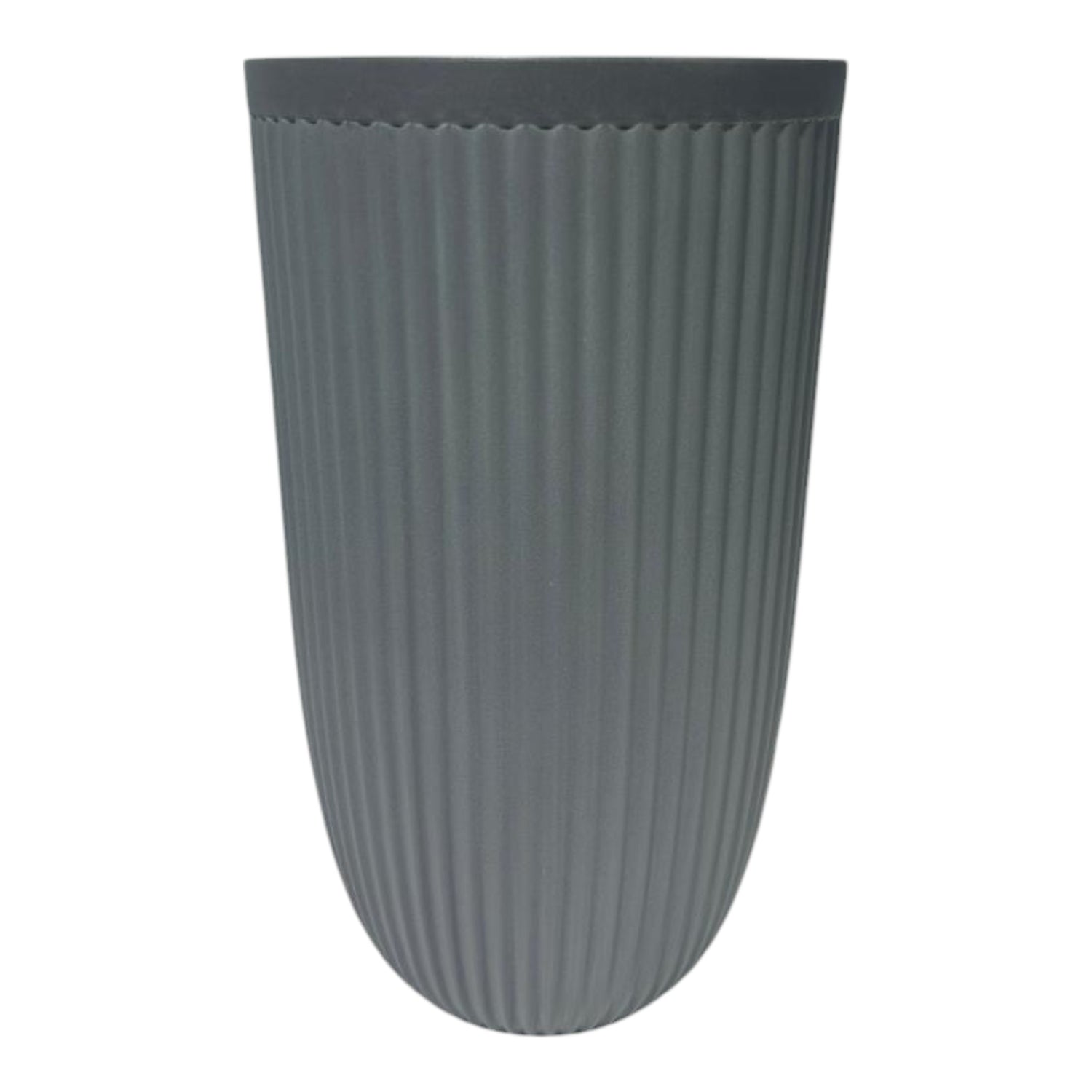 GROWERS OWN 22" Grey Fluted Tall Planter