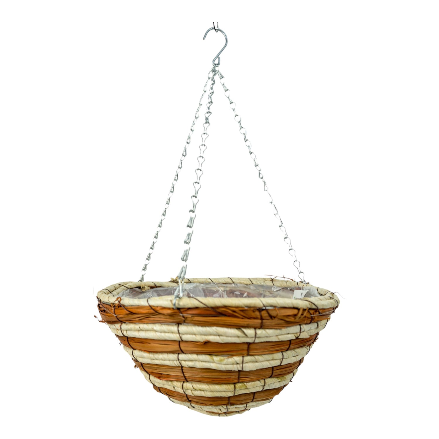 GROWERS OWN Chatsworth 14" Round Hanging Basket - Mountain Grass and Corn Rope