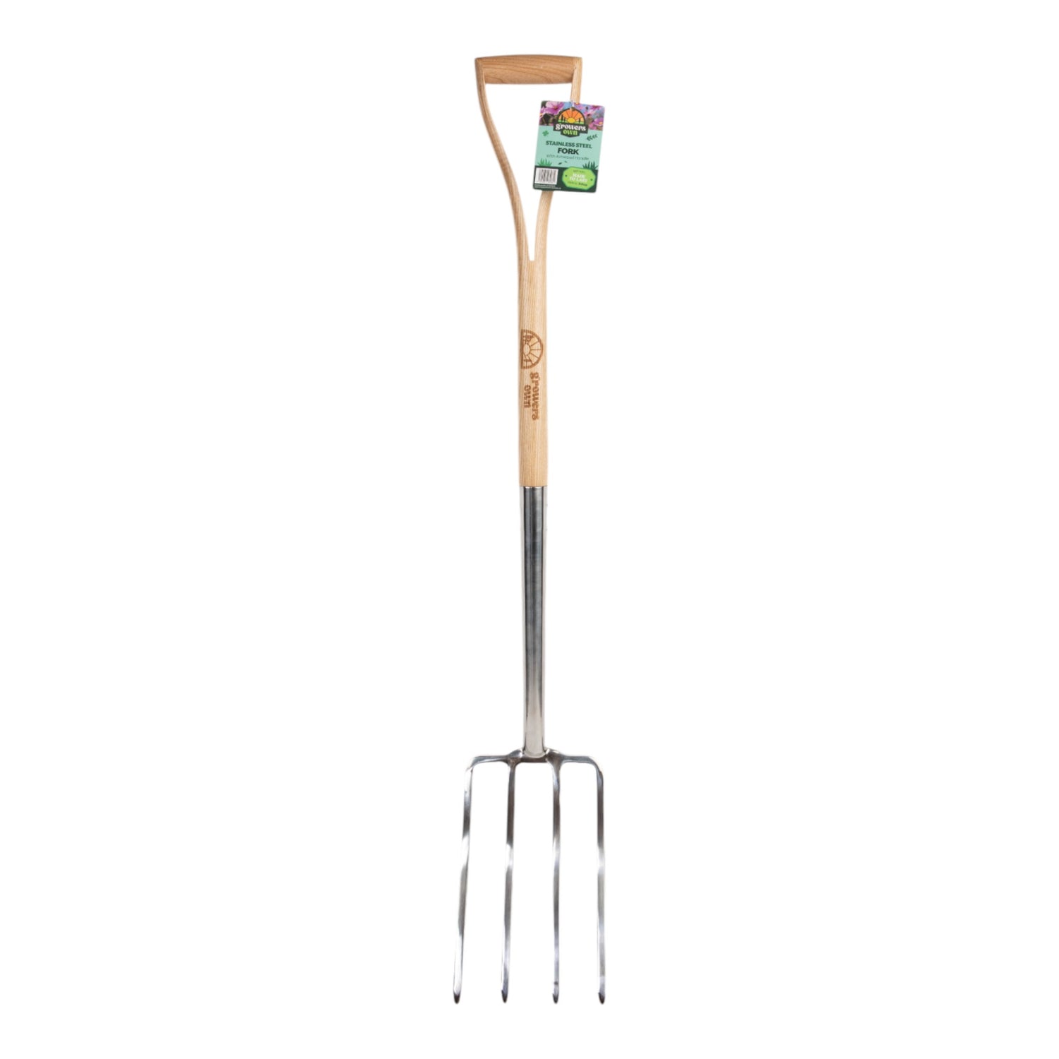 Growers Own Stainless Steel Fork with Ash Wood Handle