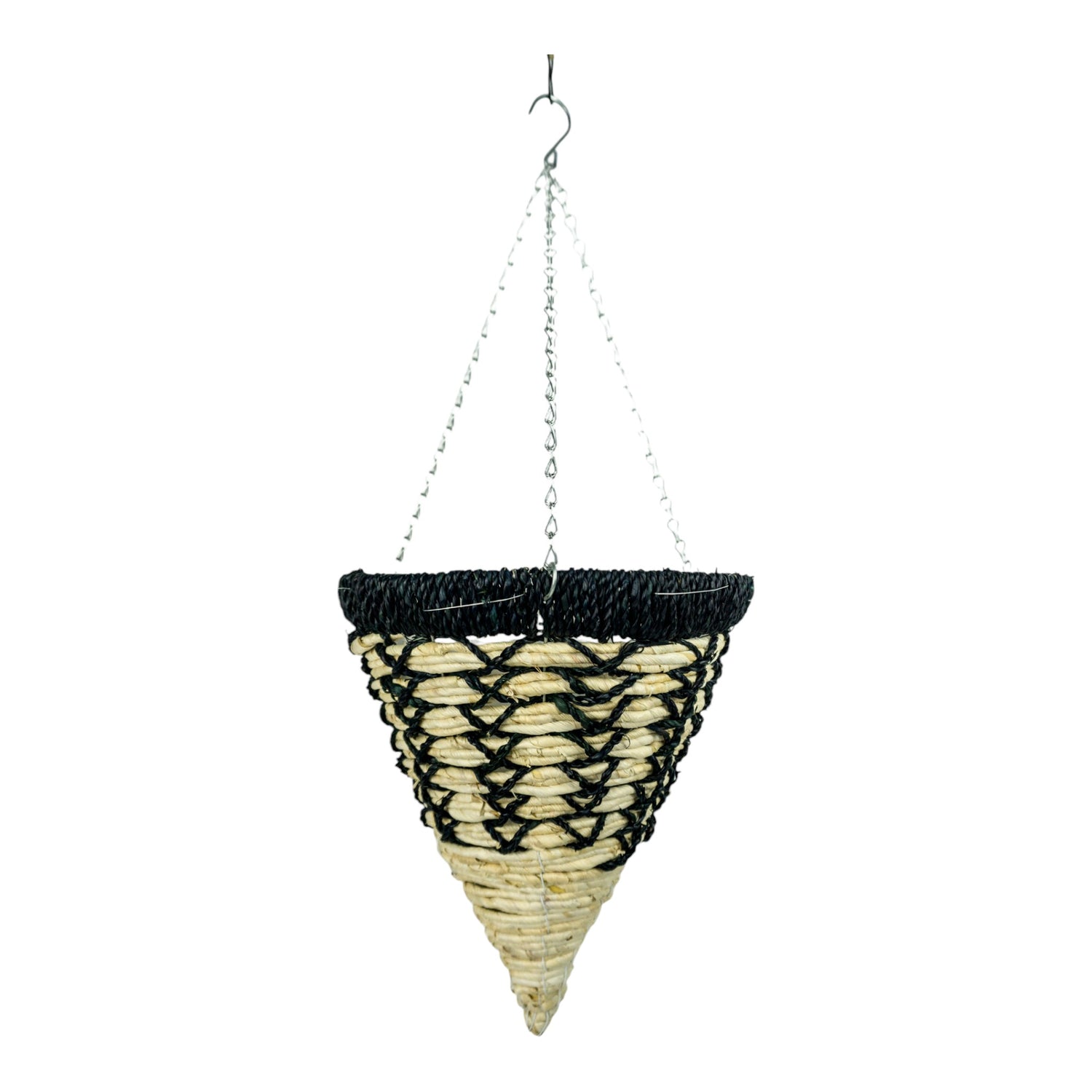 GROWERS OWN Goodwood 12" Cone Hanging Basket - Water Grass Corn Rope