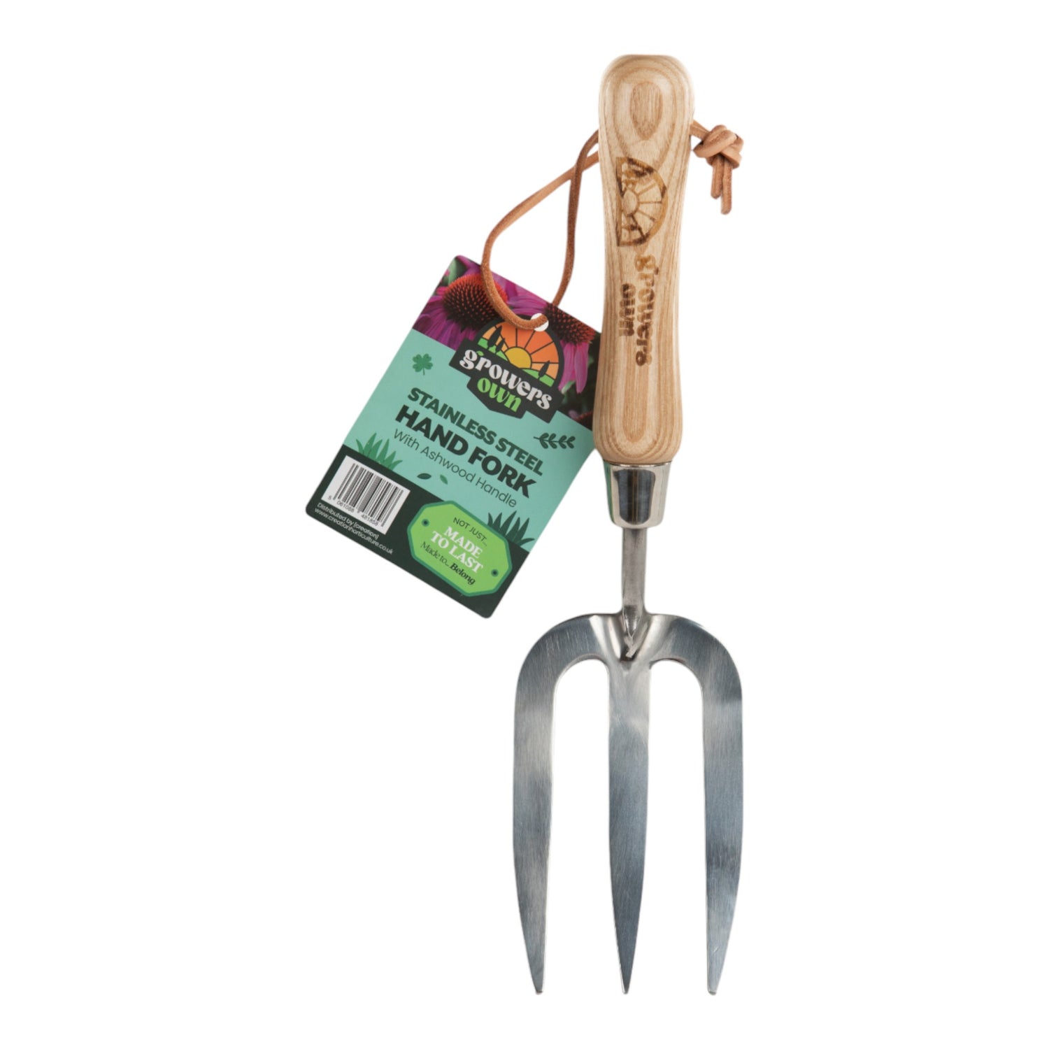 Growers Own Stainless Steel Hand Fork with Ash Wood Handle