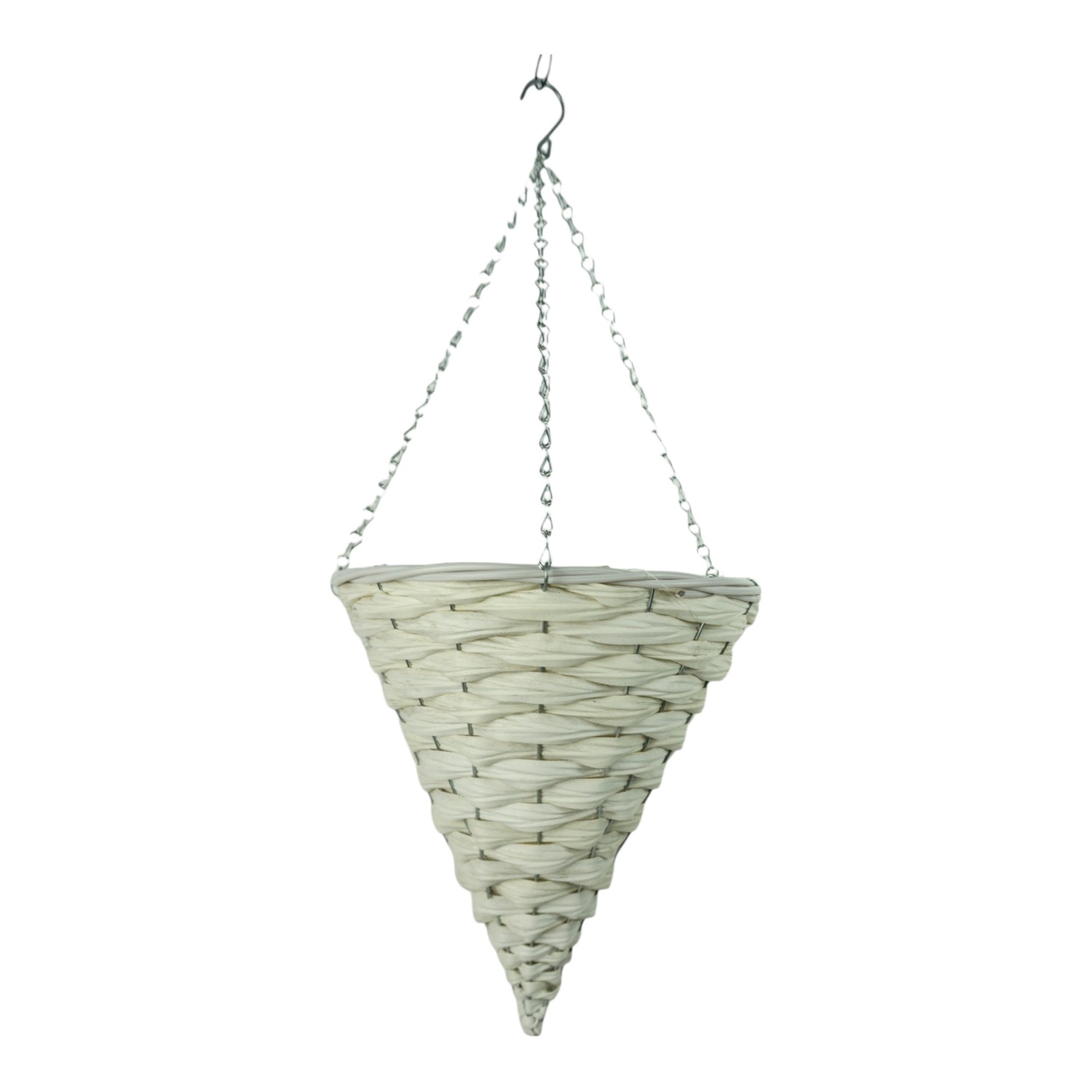 GROWERS OWN Knebworth 14" Cone Plastic Rattan Hanging Basket