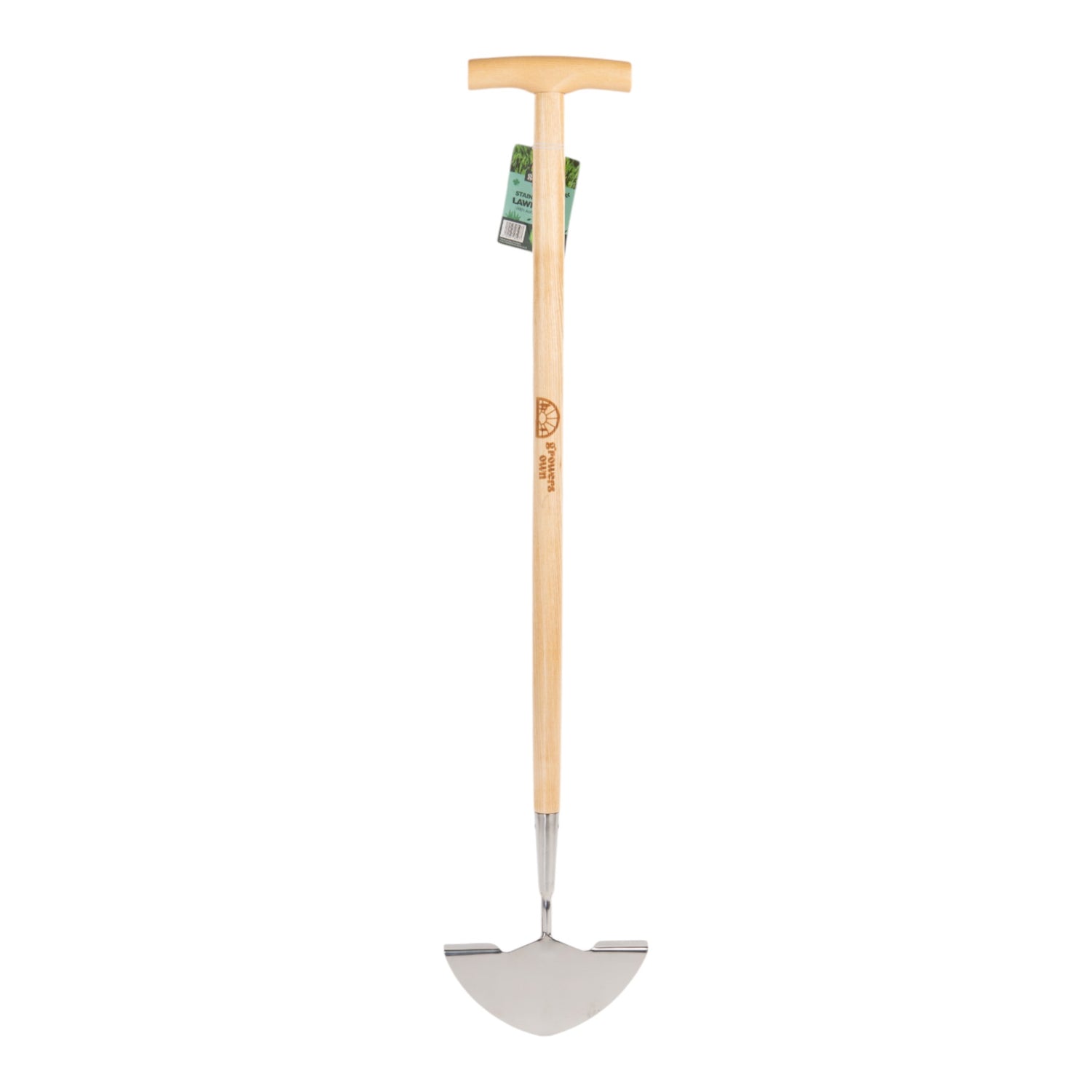 Growers Own Stainless Steel Lawn Edger with Ash Wood Handle