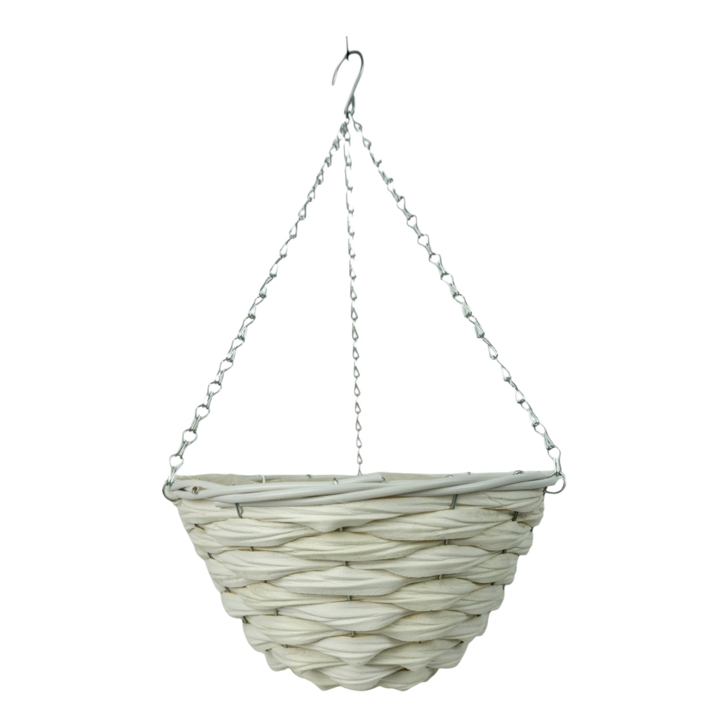 GROWERS OWN Mottisfont 14" Round Plastic Rattan Hanging Basket