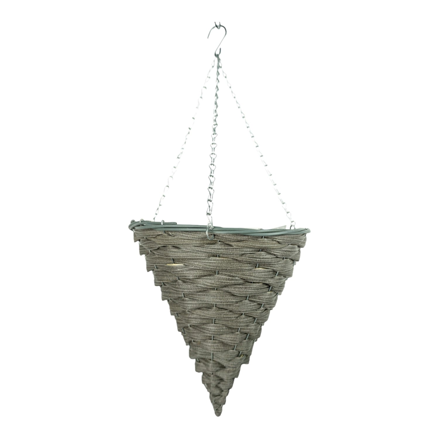 GROWERS OWN Penshurst 14" Cone Plastic Rattan Hanging Basket