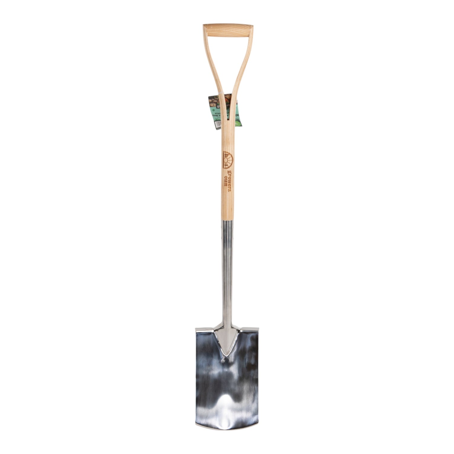 Growers Own Stainless Steel The Terry Spade with Ash Wood Handle