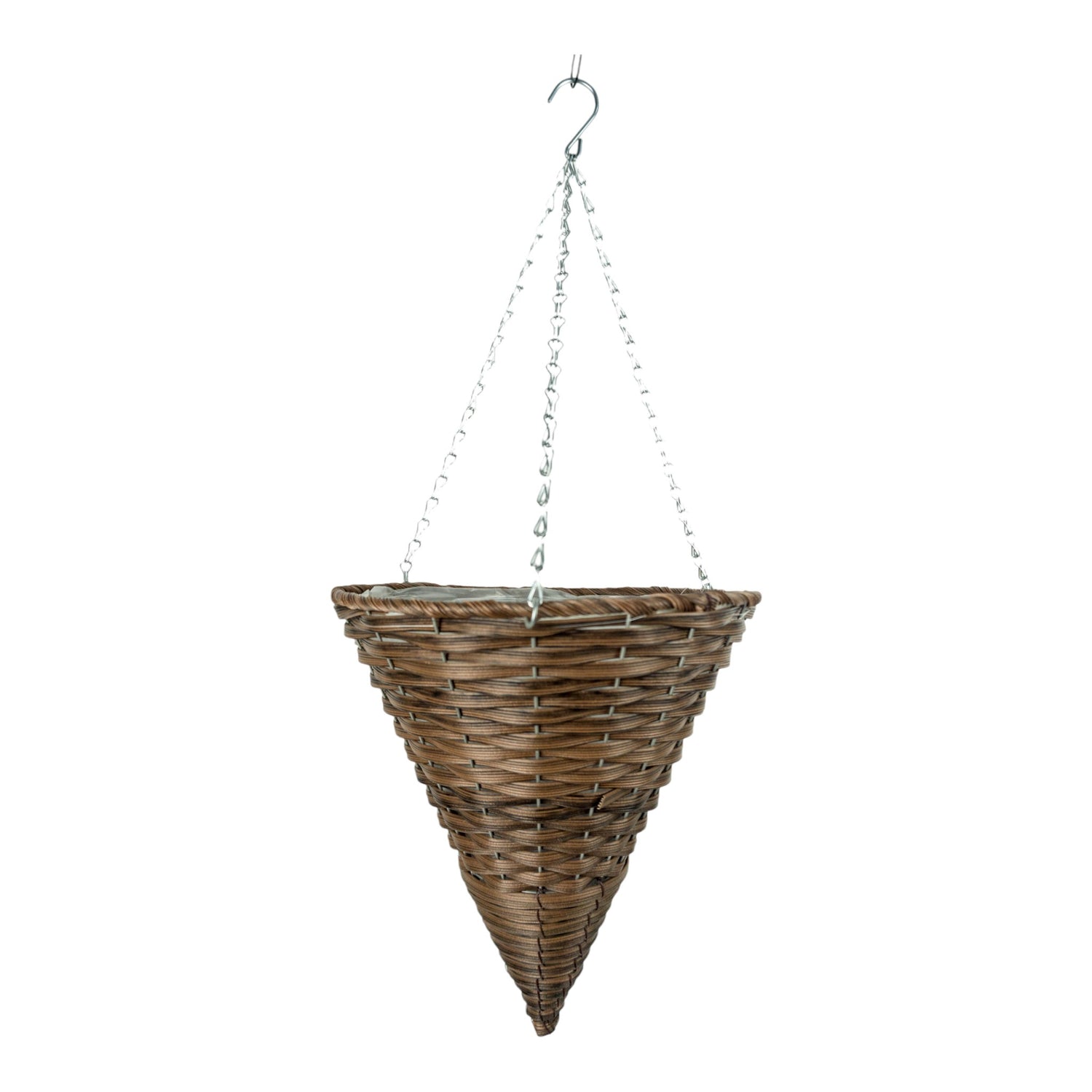 GROWERS OWN Wentworth 14" Cone Plastic Rattan Hanging Basket