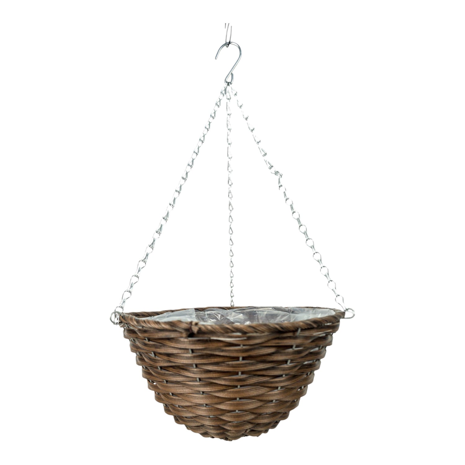 GROWERS OWN Wrest Park 12" Round Plastic Rattan Hanging Basket