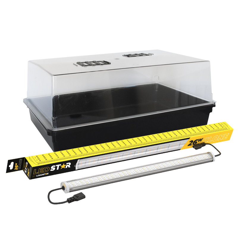 PROPAGATION KIT 1 x 26W CLONE LED & 1 Hard Top Propagator