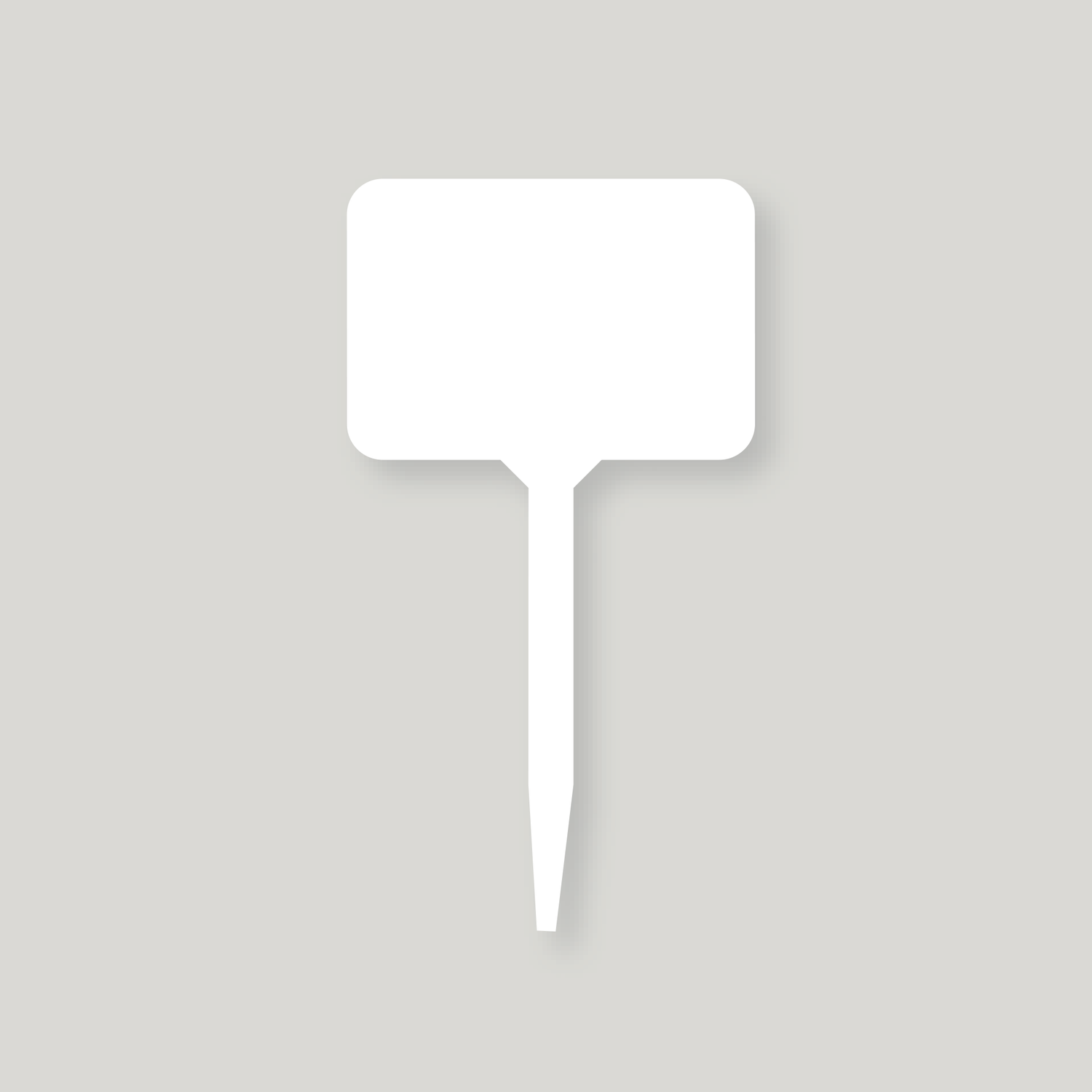 T Labels 200mm WHITE - Pack of 100