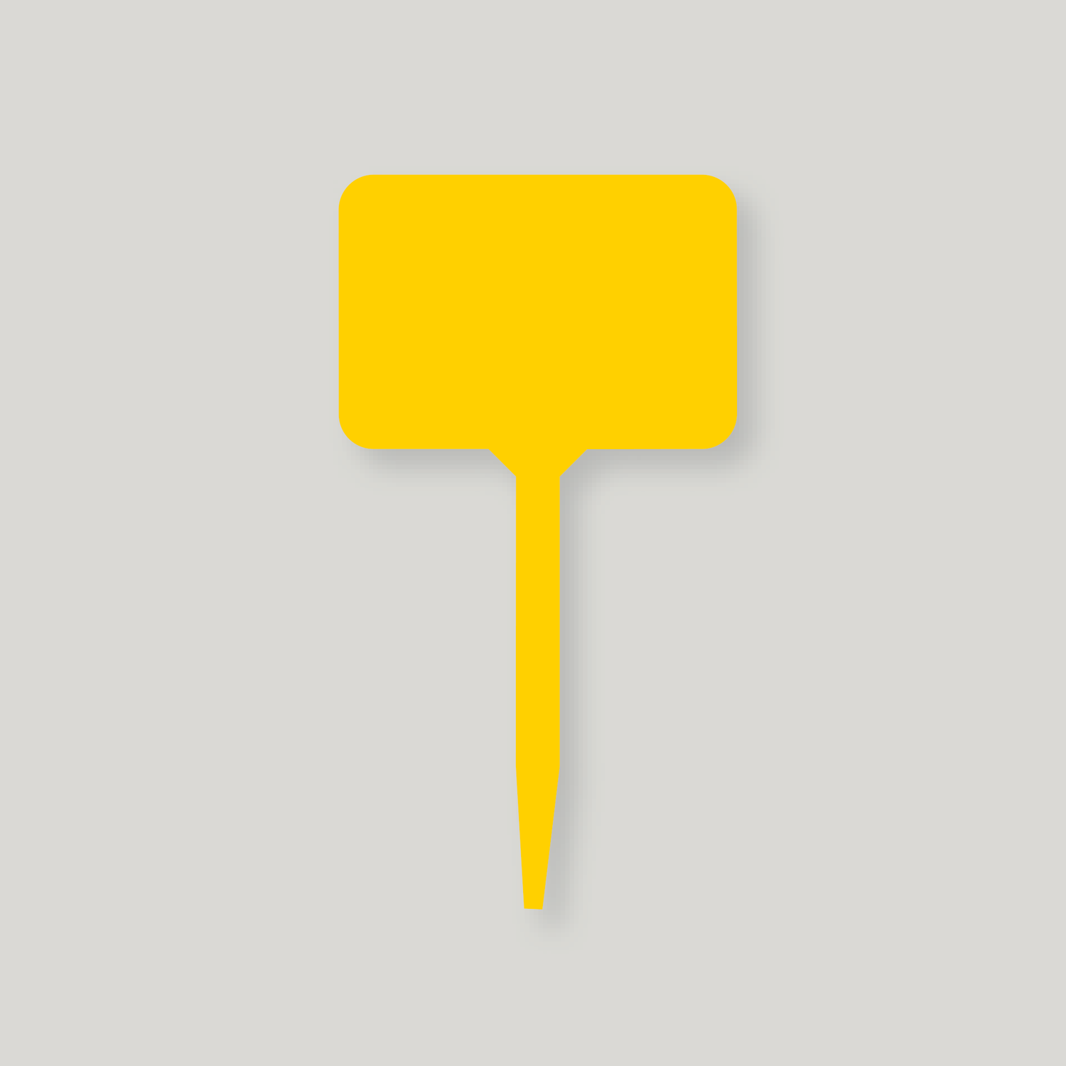 T Labels 200mm YELLOW - Pack of 100