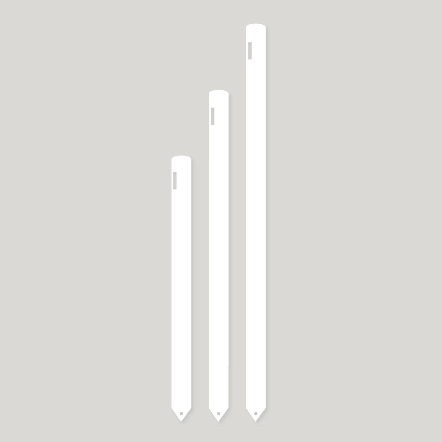 Standard Duty Pot Labels with Hole 400mm x 30mm WHITE (Box of 50)