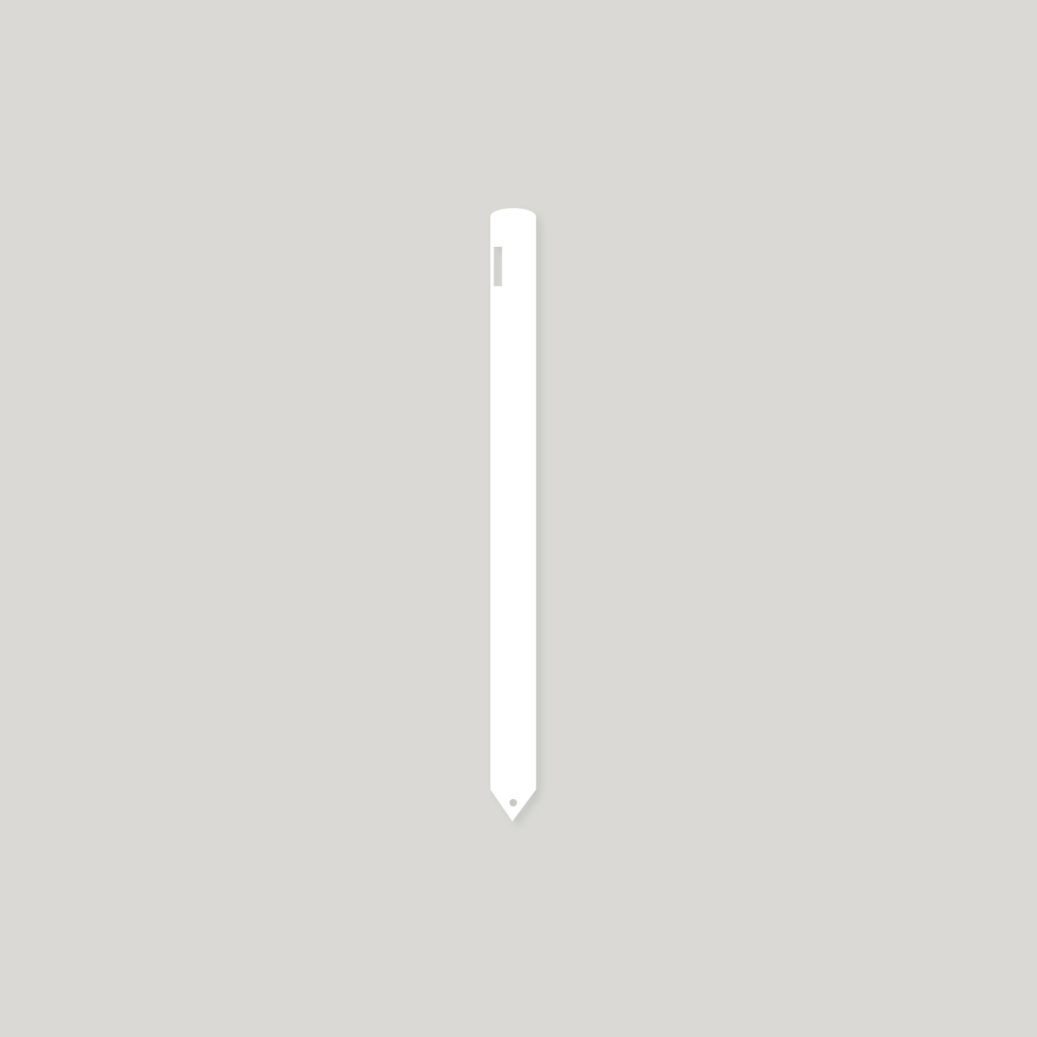 Standard Duty Pot Labels with Hole 400mm x 30mm WHITE (Box of 50)