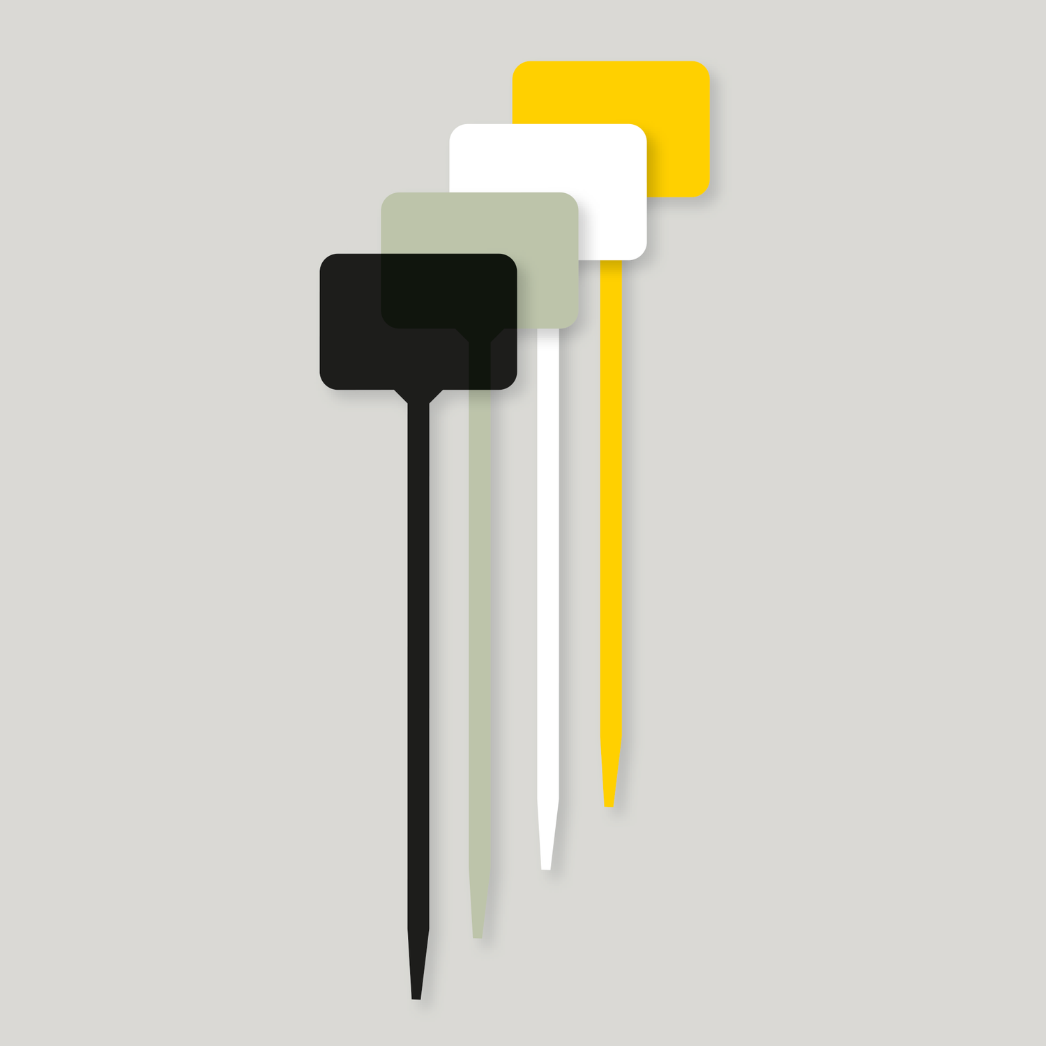 T Labels 450mm YELLOW - Pack of 50