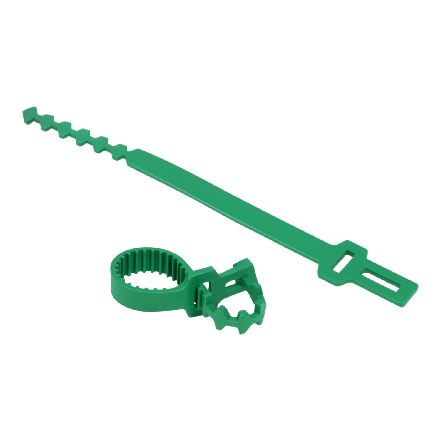 Single Adjustable Tie for Shrubs and Trees 9” 225mm GREEN